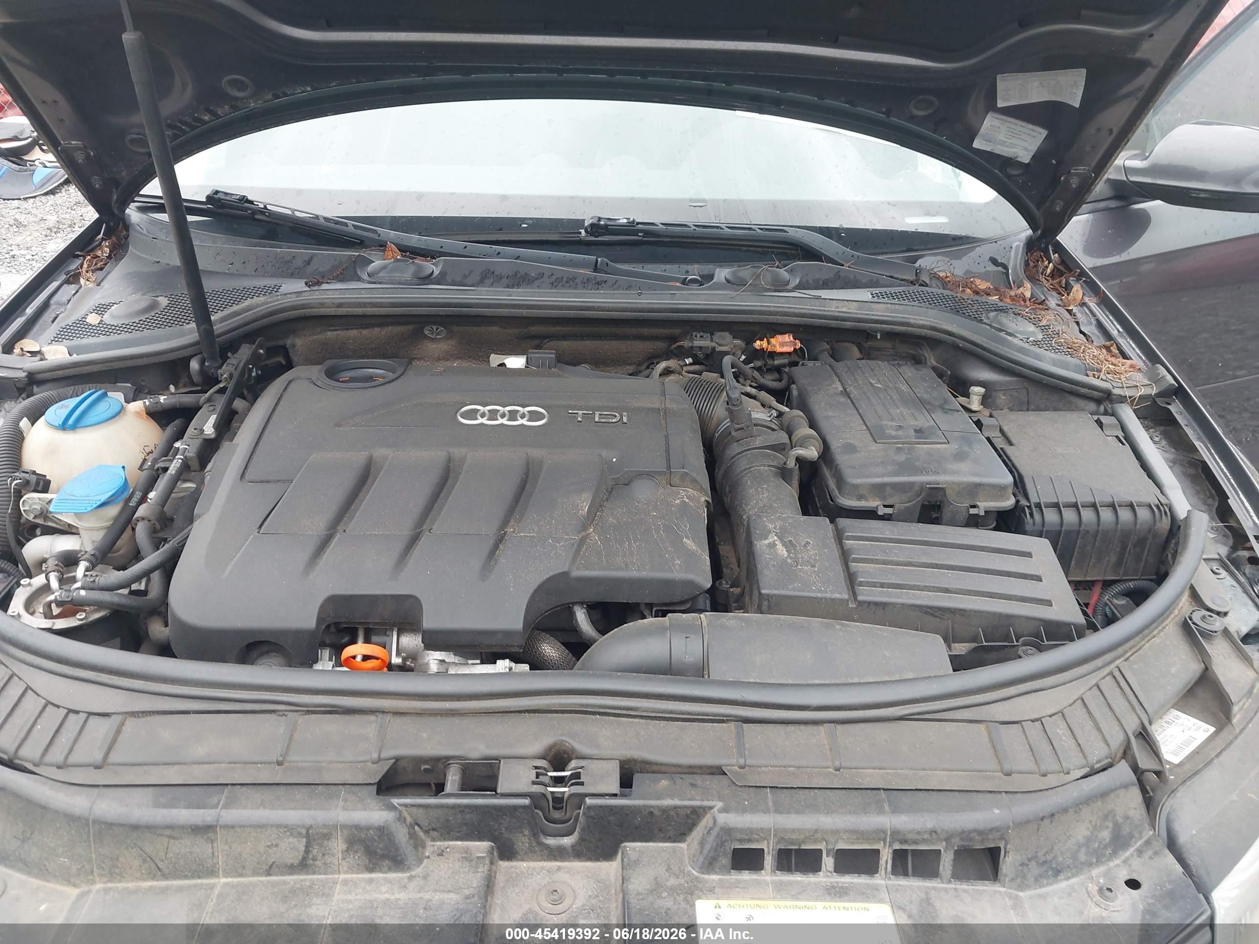 2013 Audi A3 2.0 Tdi Premium Black vin: WAUKJAFM7DA033452