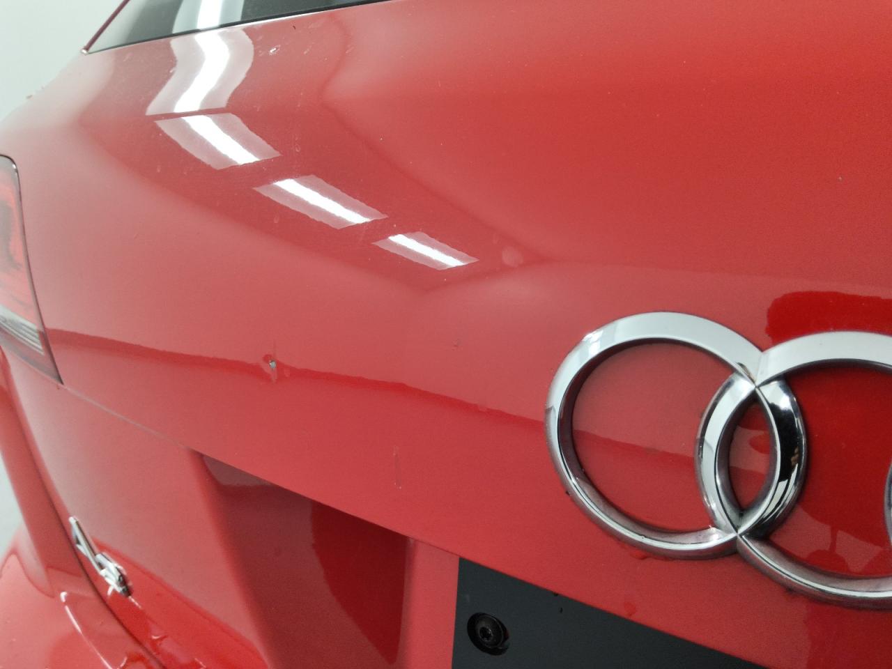 2013 Audi A3 Premium Plus Red vin: WAUKJAFMXDA028018 Damage: Deck Lid, Dent(S) W/ Paint Dmg, 1/2 To 1 Inch