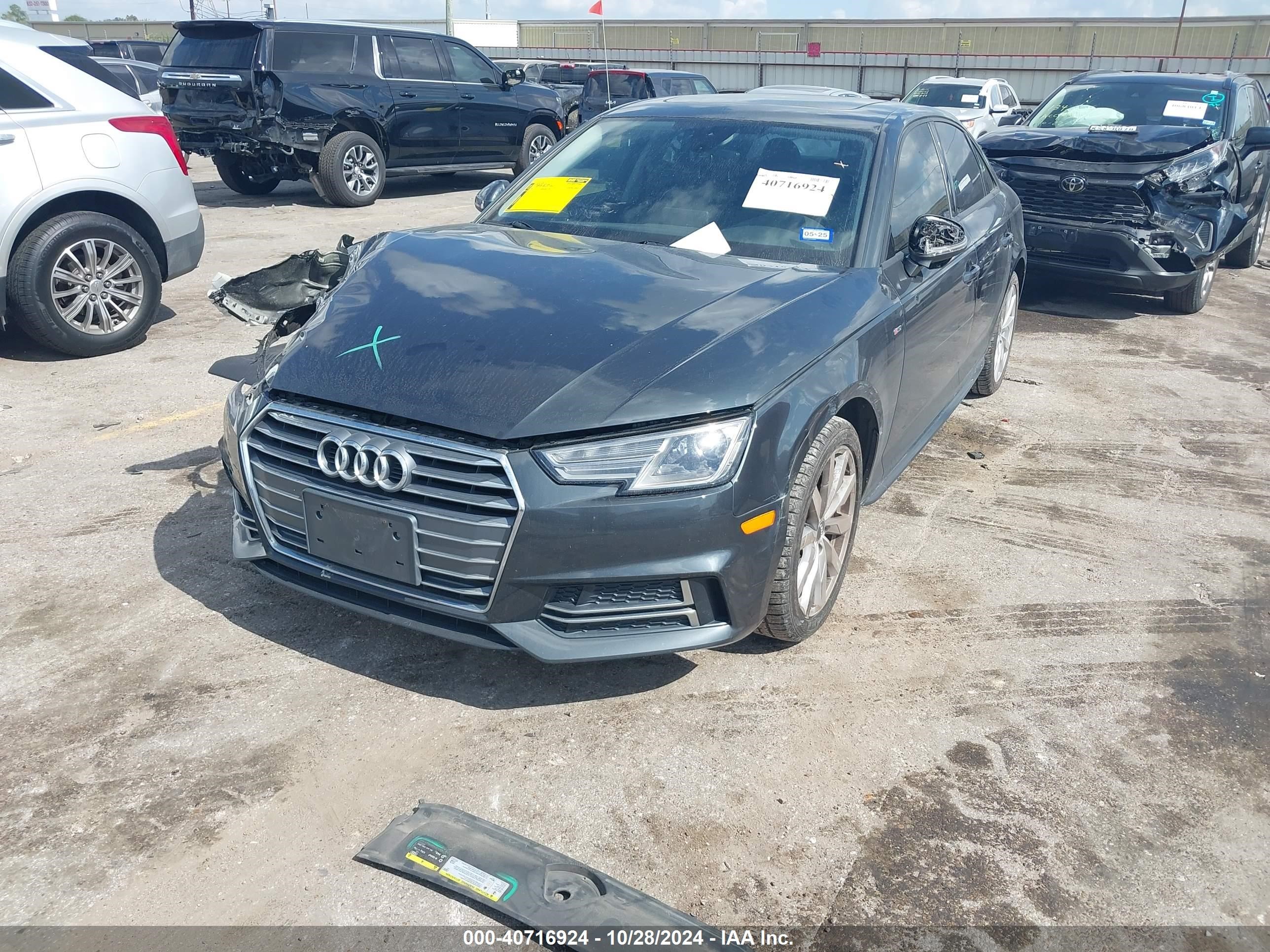 2018 Audi A4 2.0t Tech Ultra Premium/2.0t Ultra Premium Gray vin: WAUKMAF47JA009817