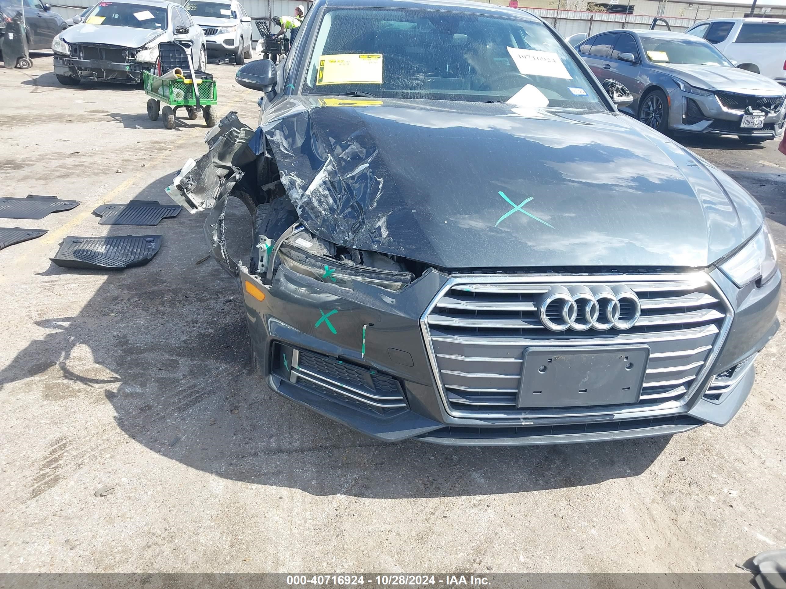 2018 Audi A4 2.0t Tech Ultra Premium/2.0t Ultra Premium Gray vin: WAUKMAF47JA009817