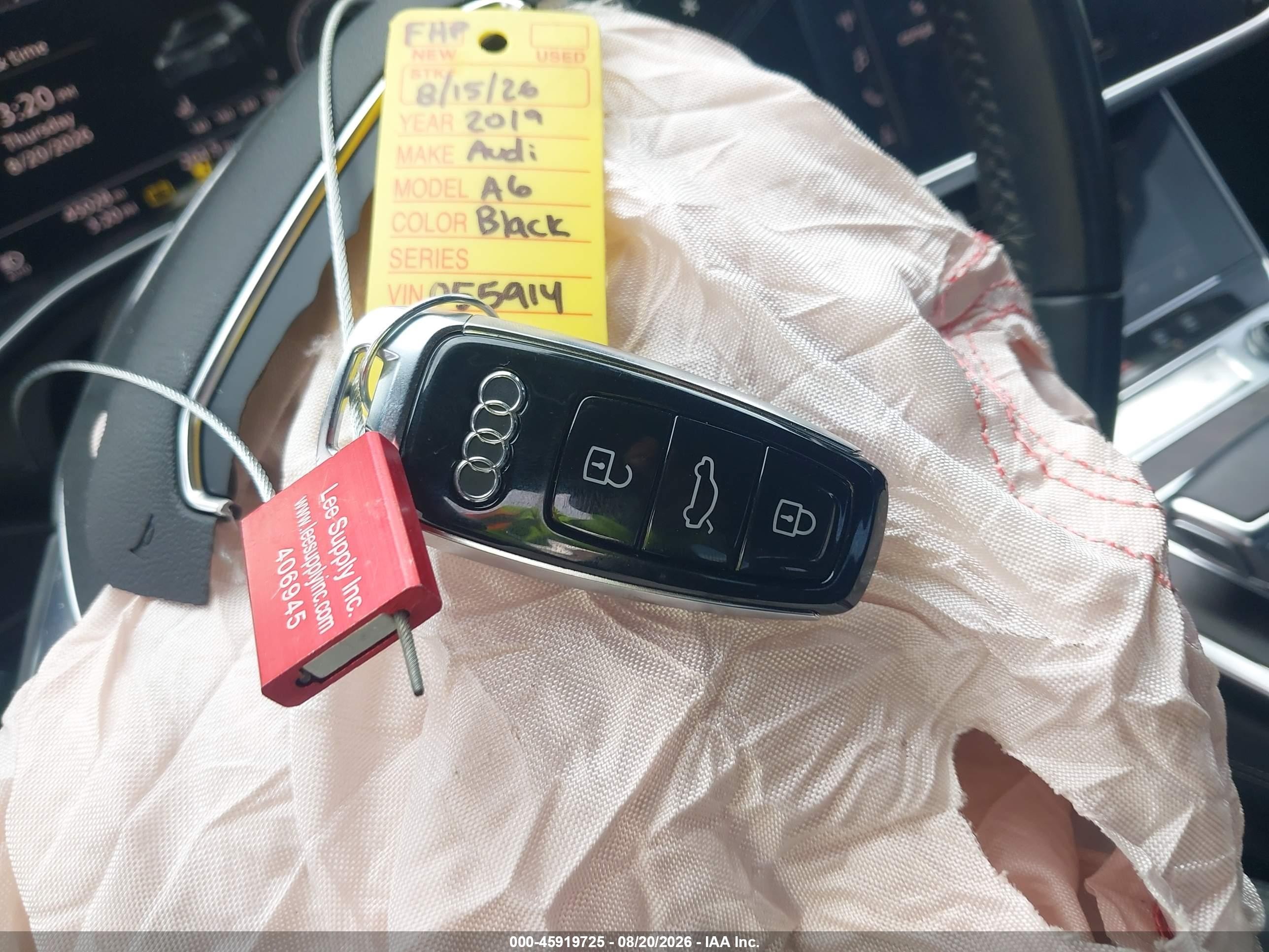 2019 Audi A6 55 Premium Black vin: WAUL2AF20KN055914