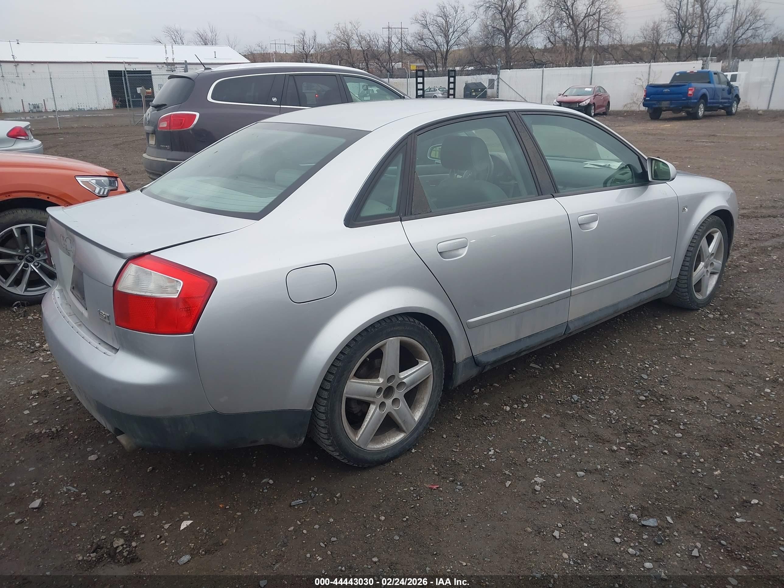 2002 Audi A4 1.8t Silver vin: WAULC58E72A202118
