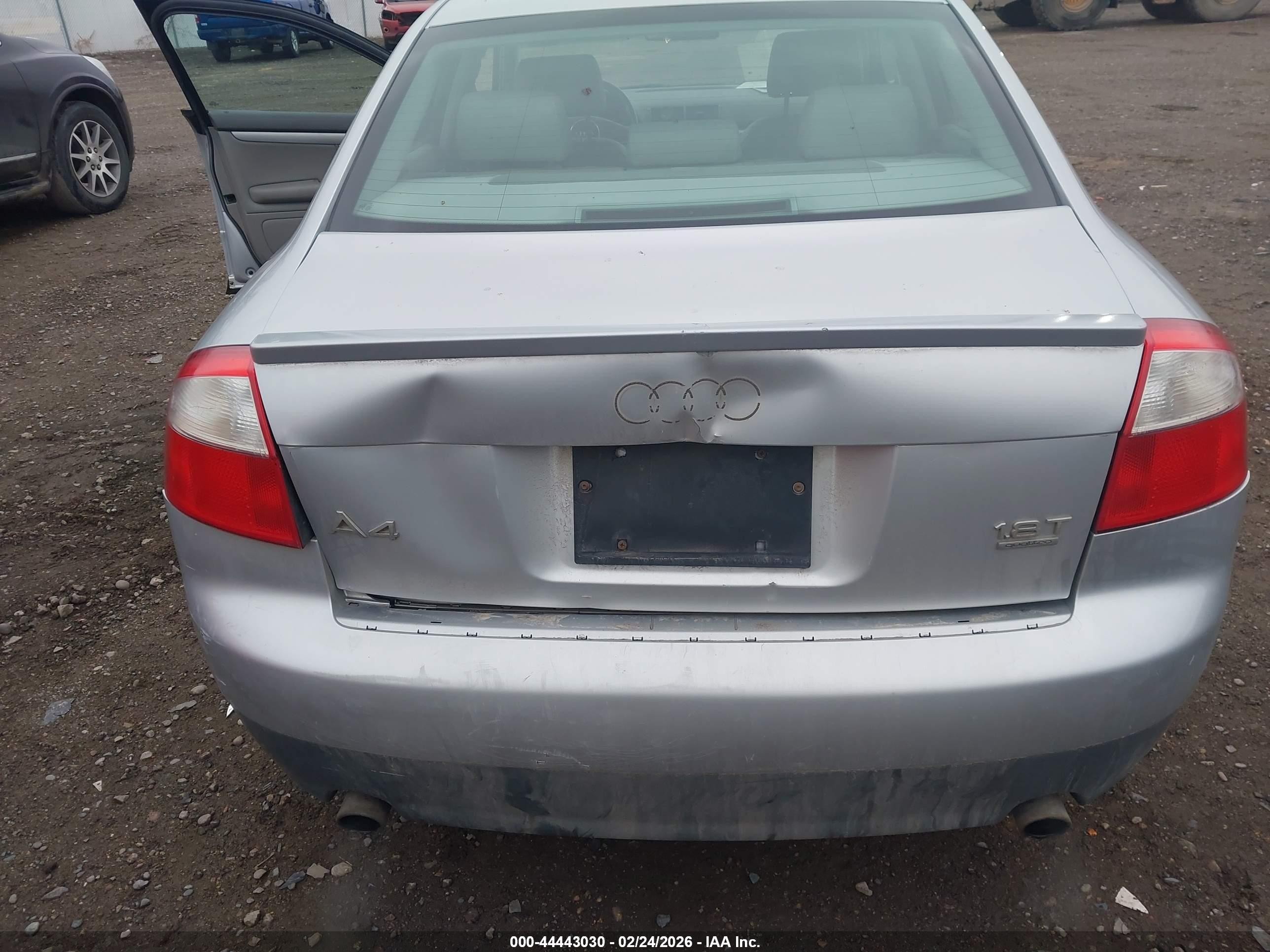 2002 Audi A4 1.8t Silver vin: WAULC58E72A202118