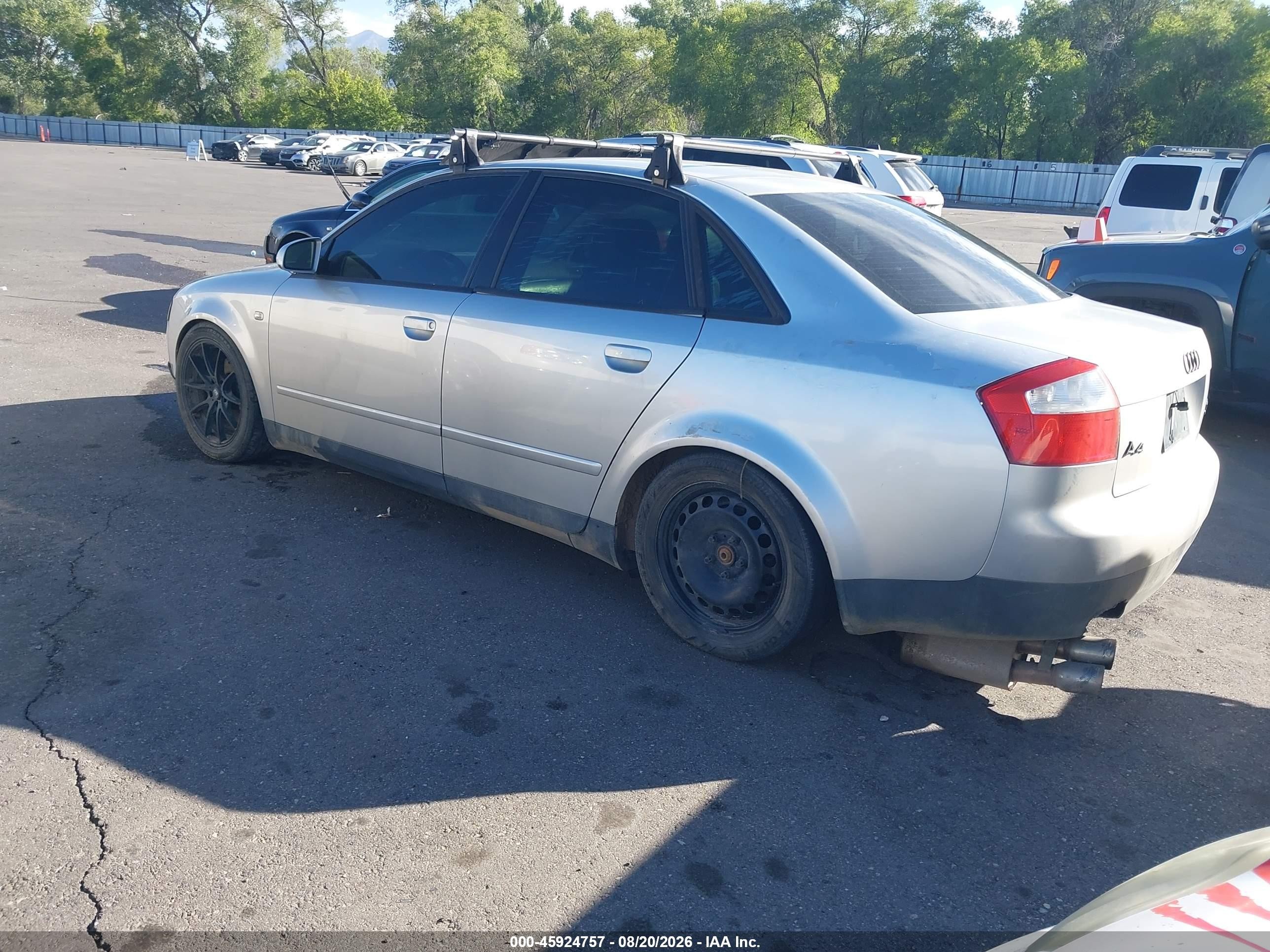 2002 Audi A4 1.8t Silver vin: WAULC68E02A128871