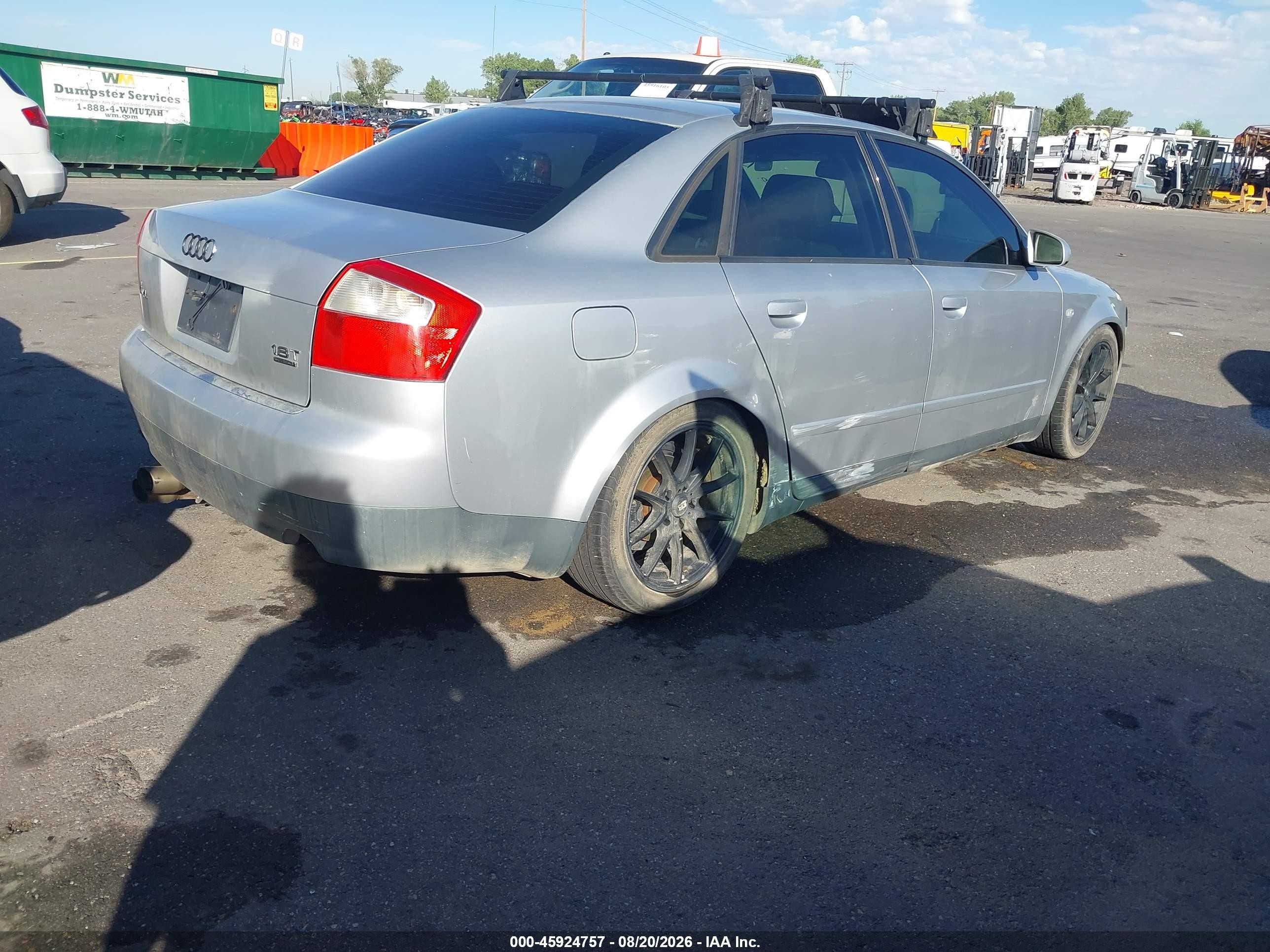 2002 Audi A4 1.8t Silver vin: WAULC68E02A128871