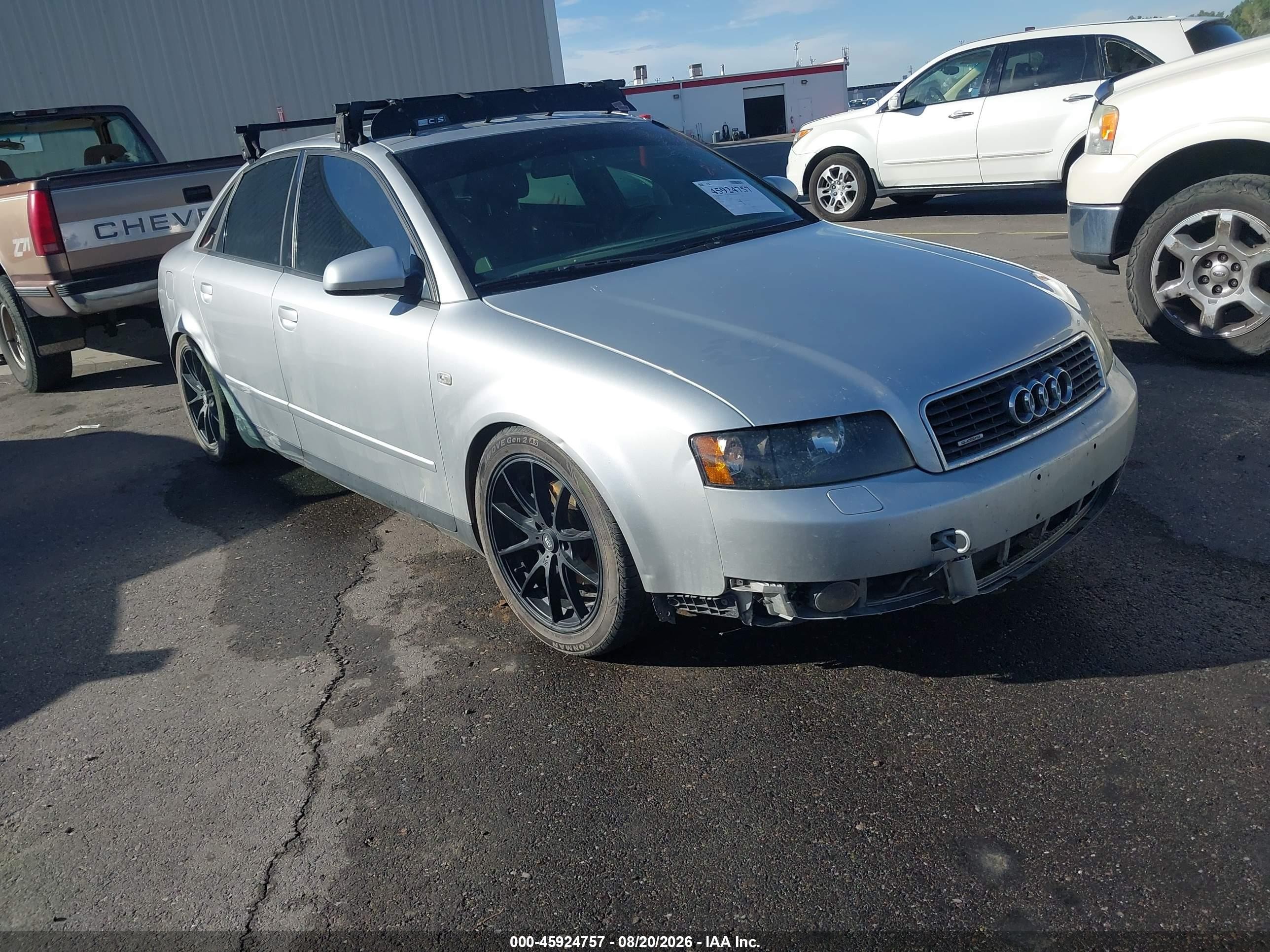 2002 Audi A4 1.8t Silver vin: WAULC68E02A128871