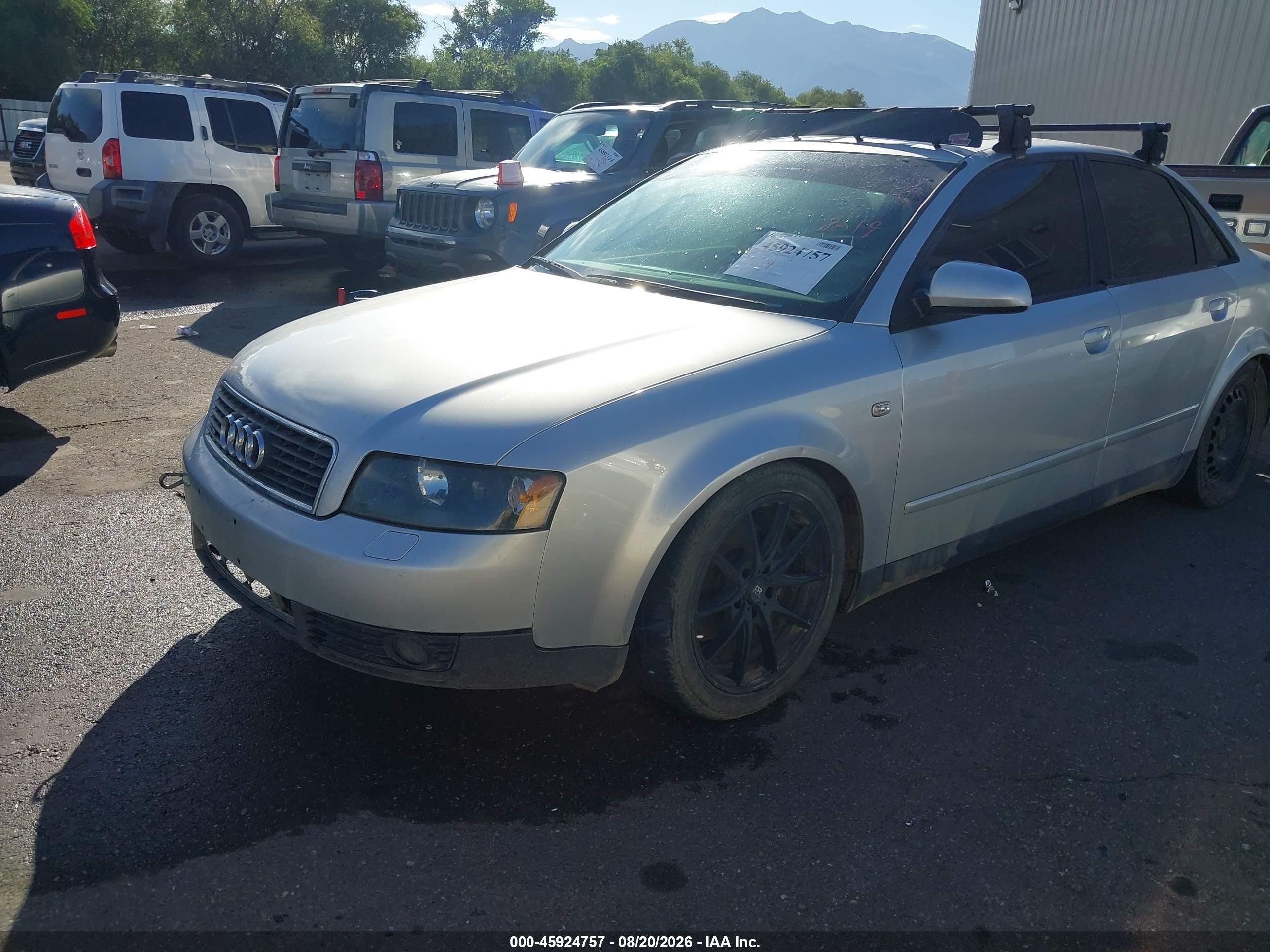 2002 Audi A4 1.8t Silver vin: WAULC68E02A128871