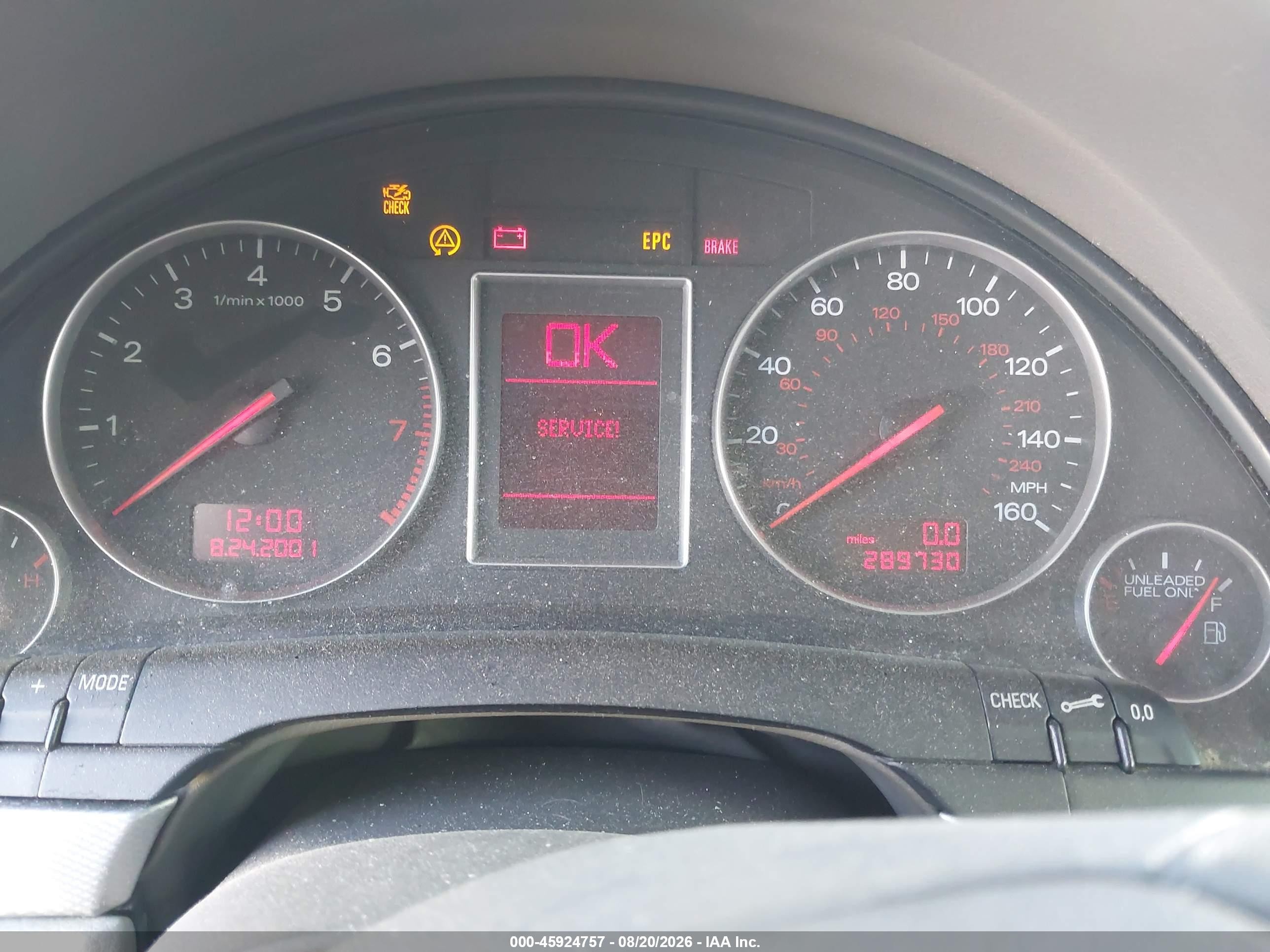 2002 Audi A4 1.8t Silver vin: WAULC68E02A128871