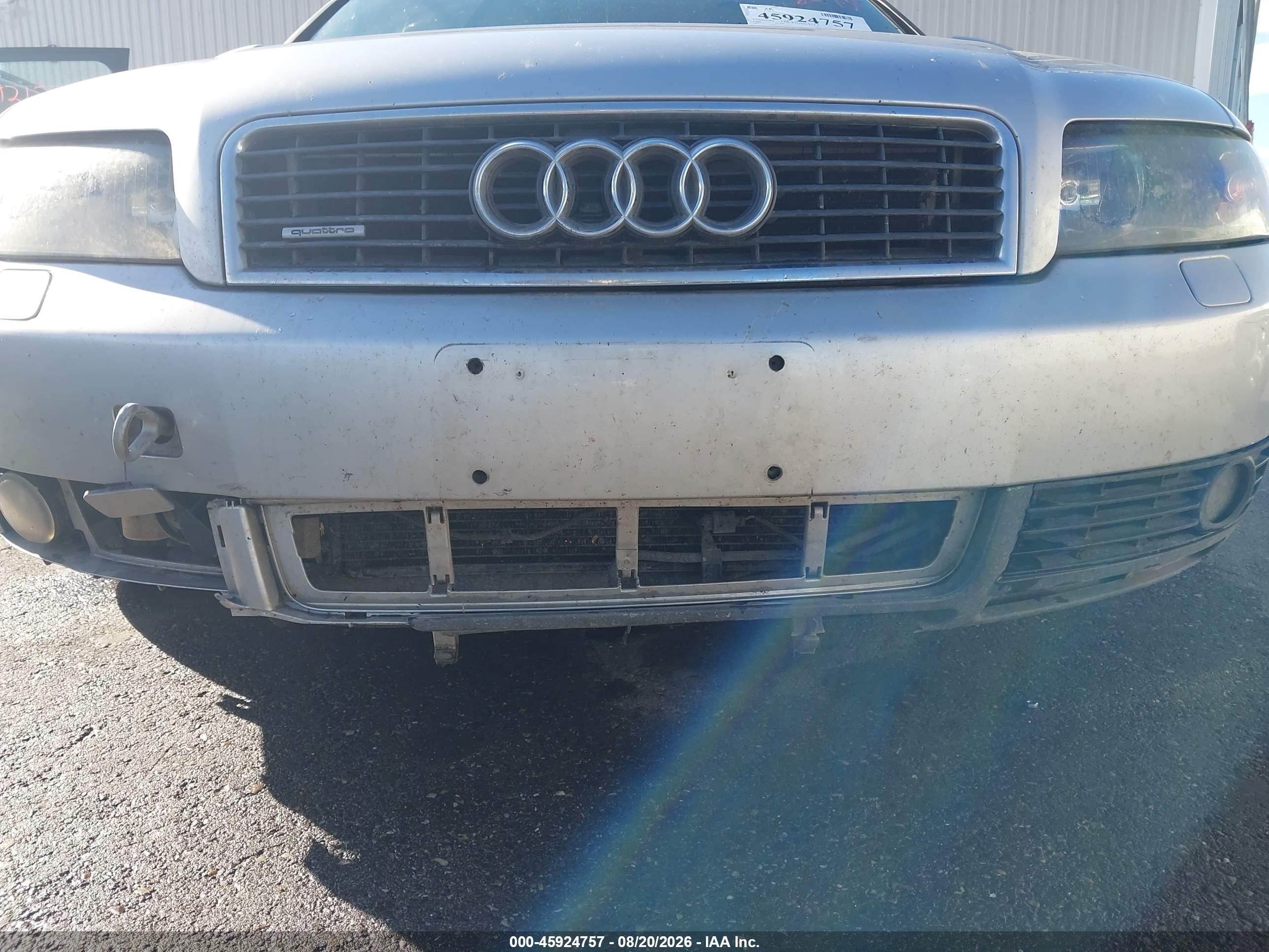 2002 Audi A4 1.8t Silver vin: WAULC68E02A128871