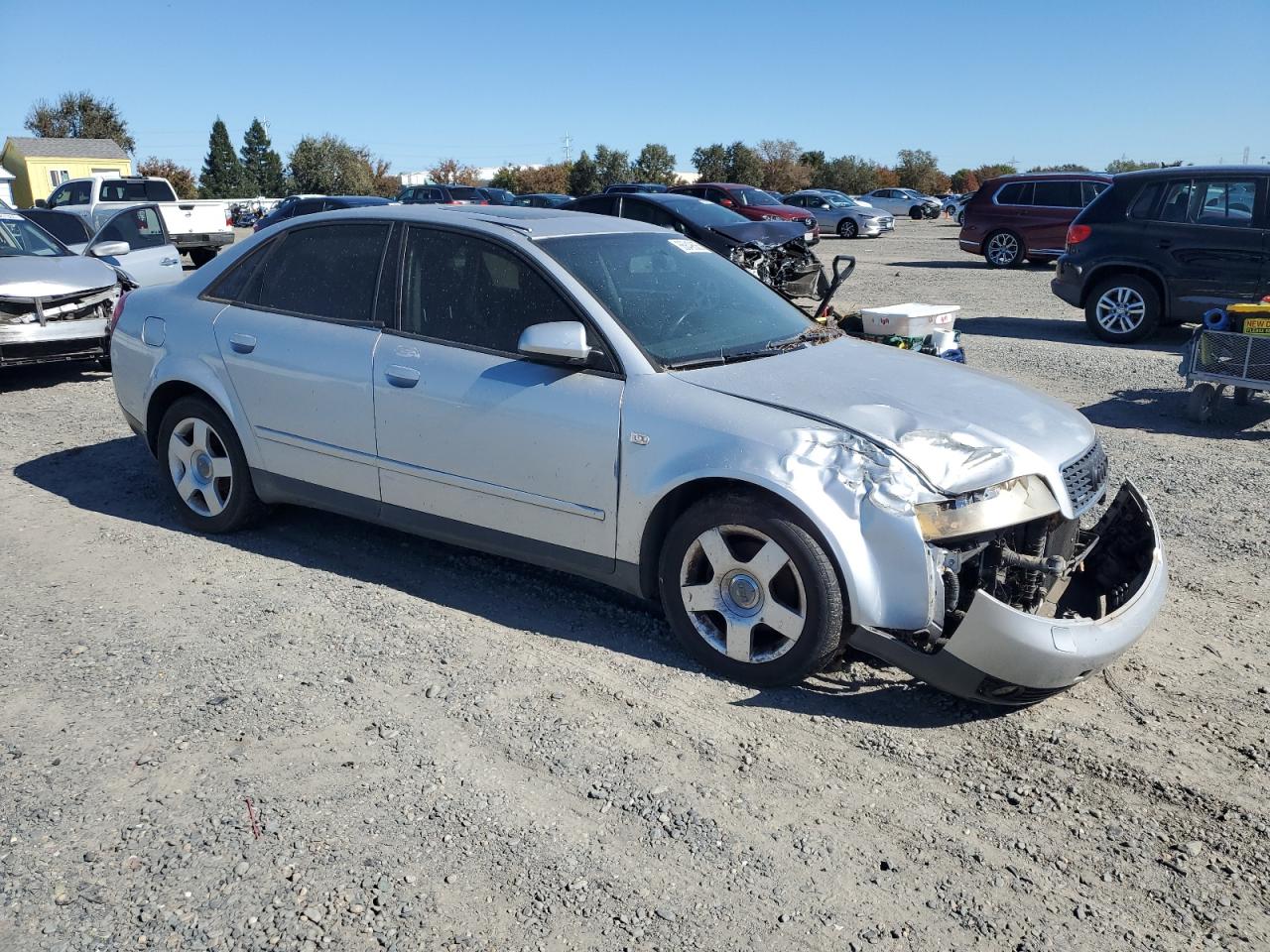 2002 Audi A4 1.8t Quattro Gray vin: WAULC68E02A152930