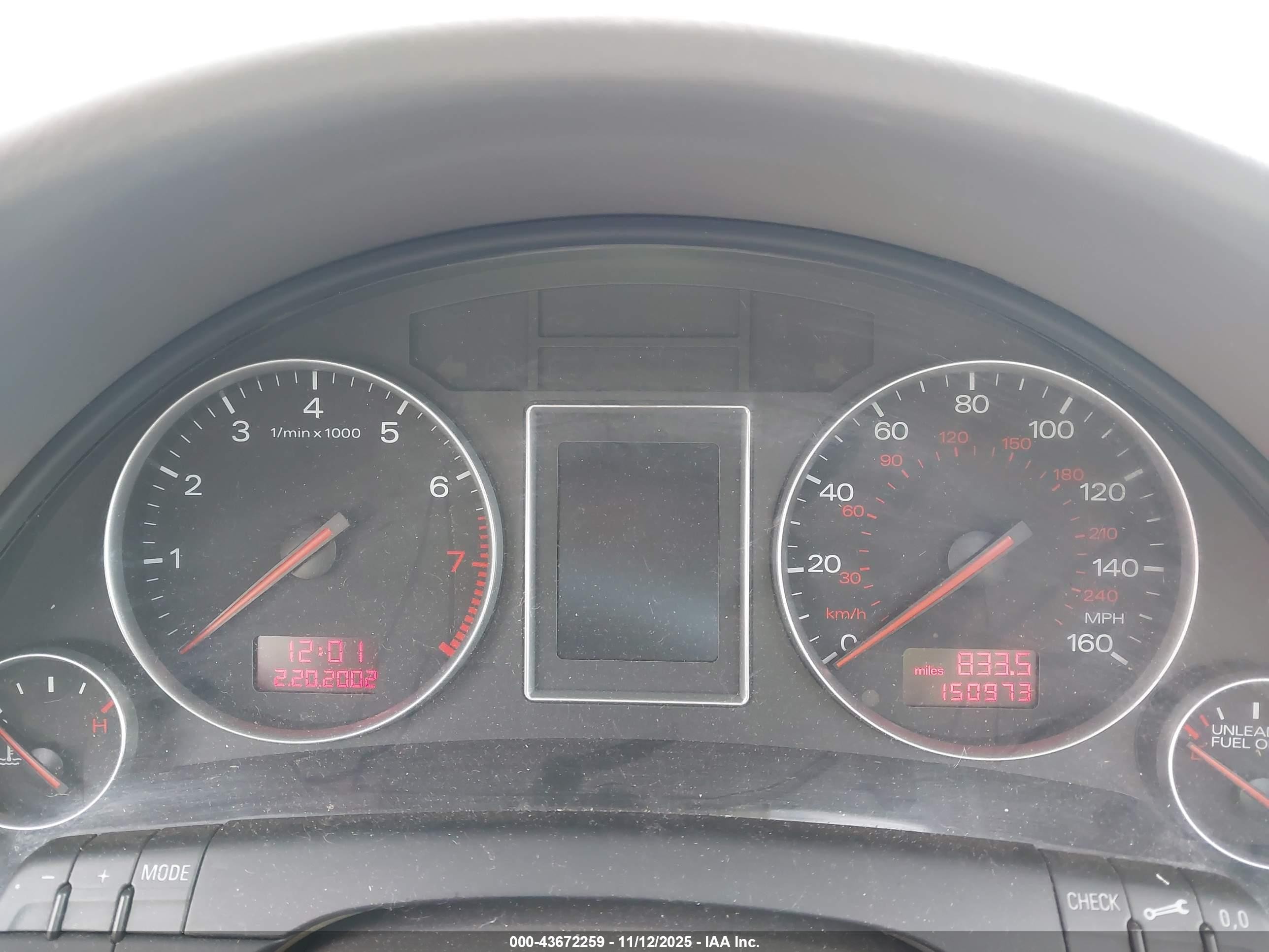 2002 Audi A4 1.8t Blue vin: WAULC68E12A040296