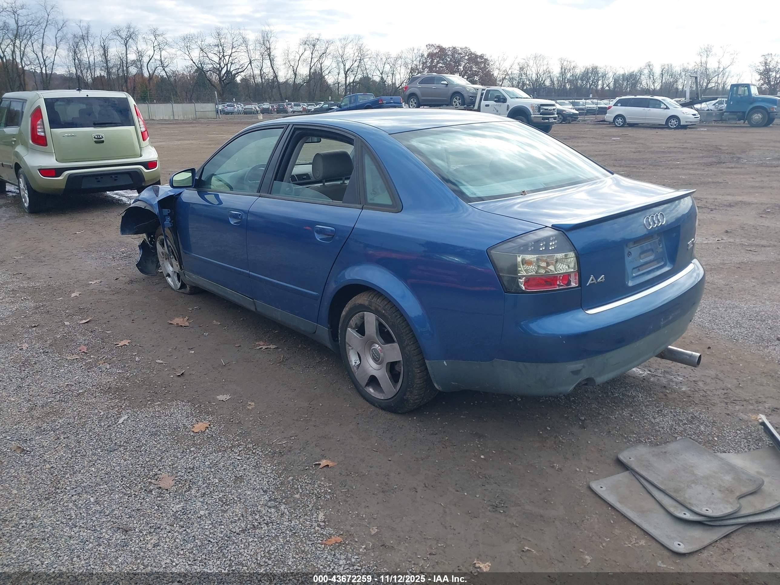 2002 Audi A4 1.8t Blue vin: WAULC68E12A040296