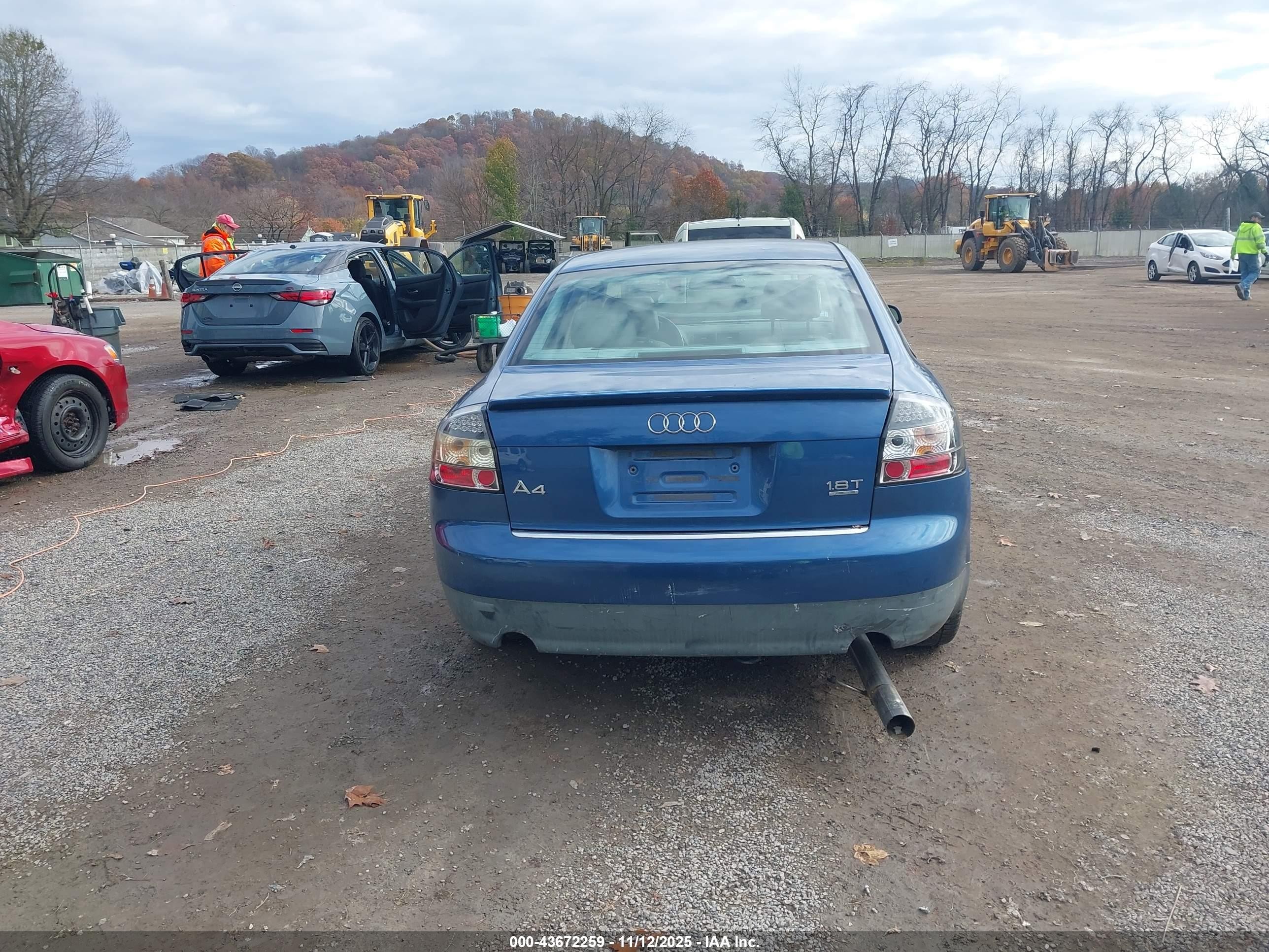 2002 Audi A4 1.8t Blue vin: WAULC68E12A040296