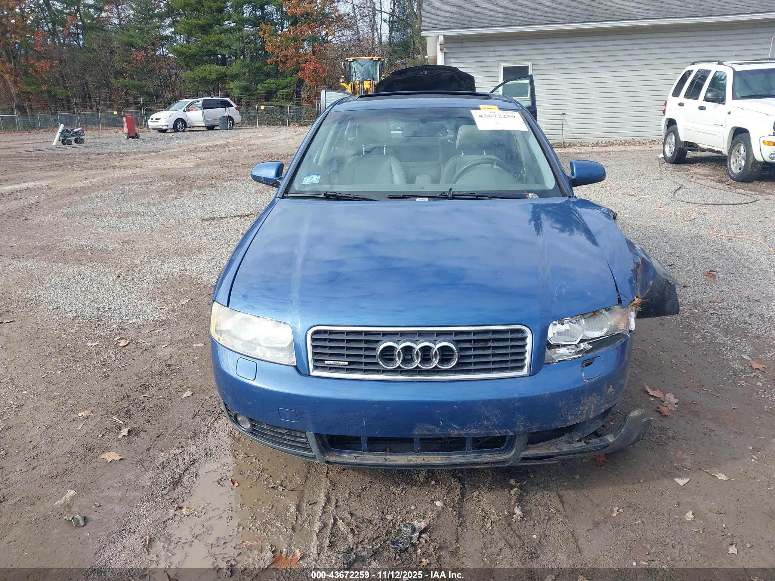 2002 Audi A4 1.8t Blue vin: WAULC68E12A040296