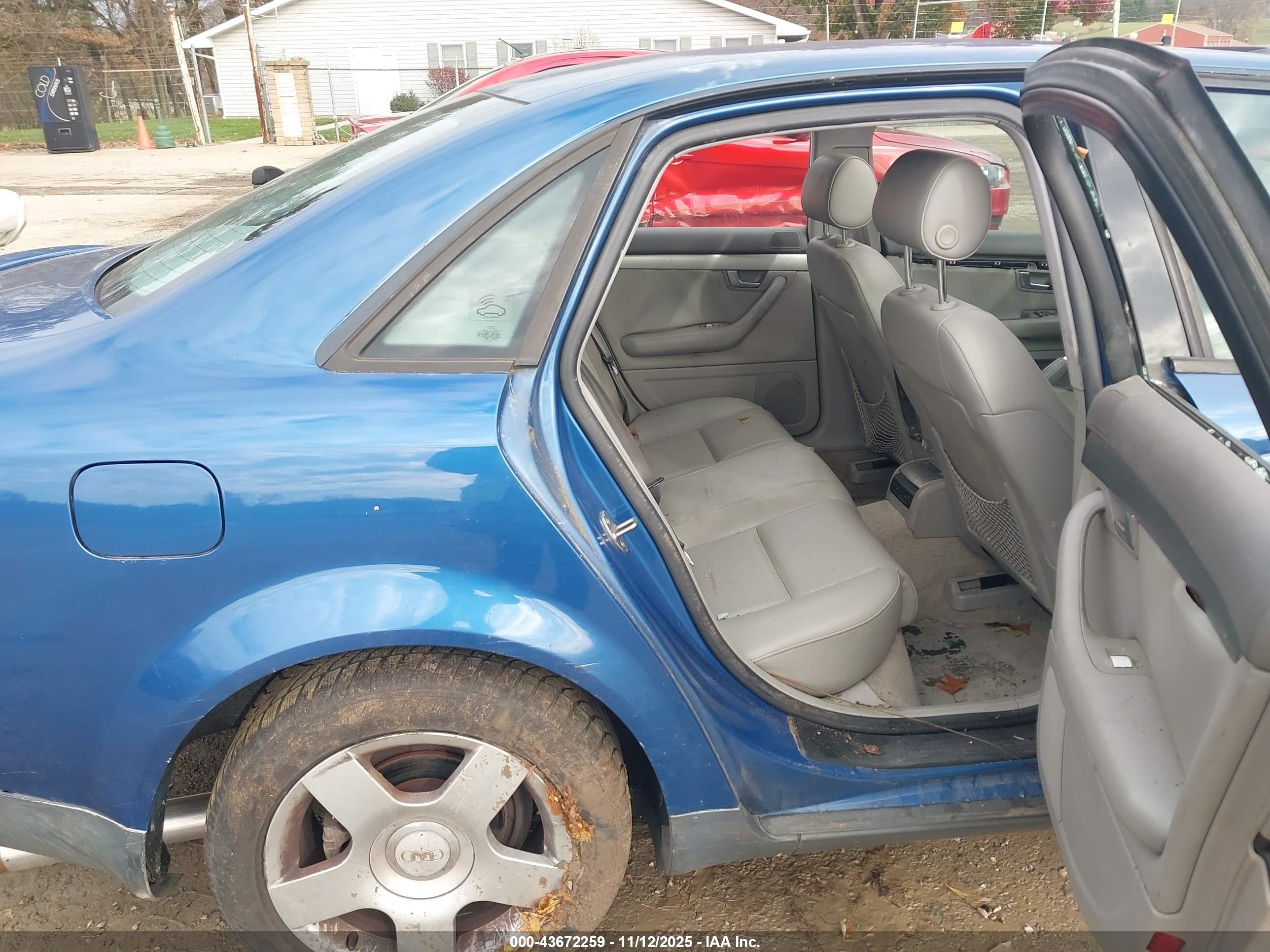 2002 Audi A4 1.8t Blue vin: WAULC68E12A040296