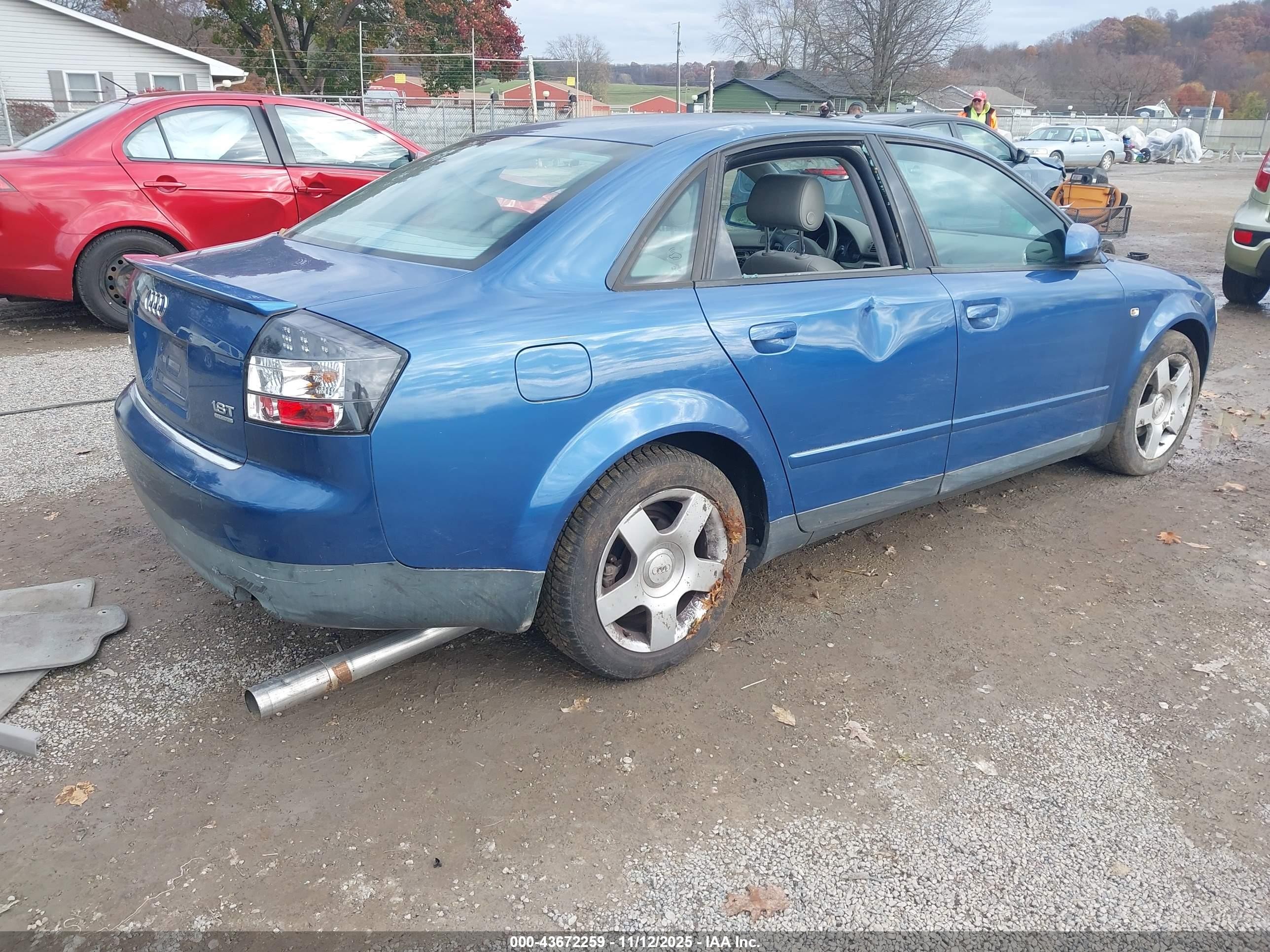 2002 Audi A4 1.8t Blue vin: WAULC68E12A040296