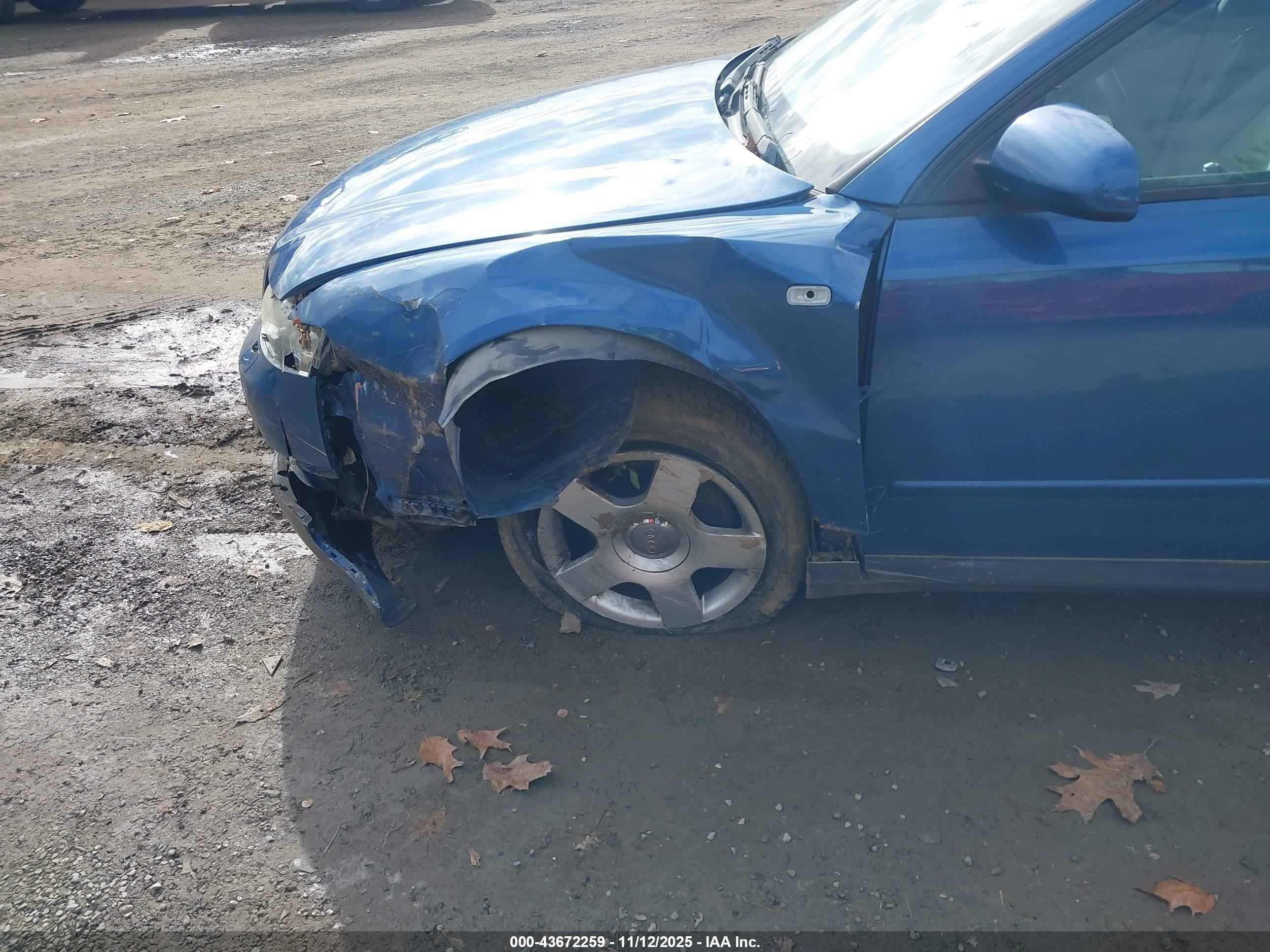 2002 Audi A4 1.8t Blue vin: WAULC68E12A040296