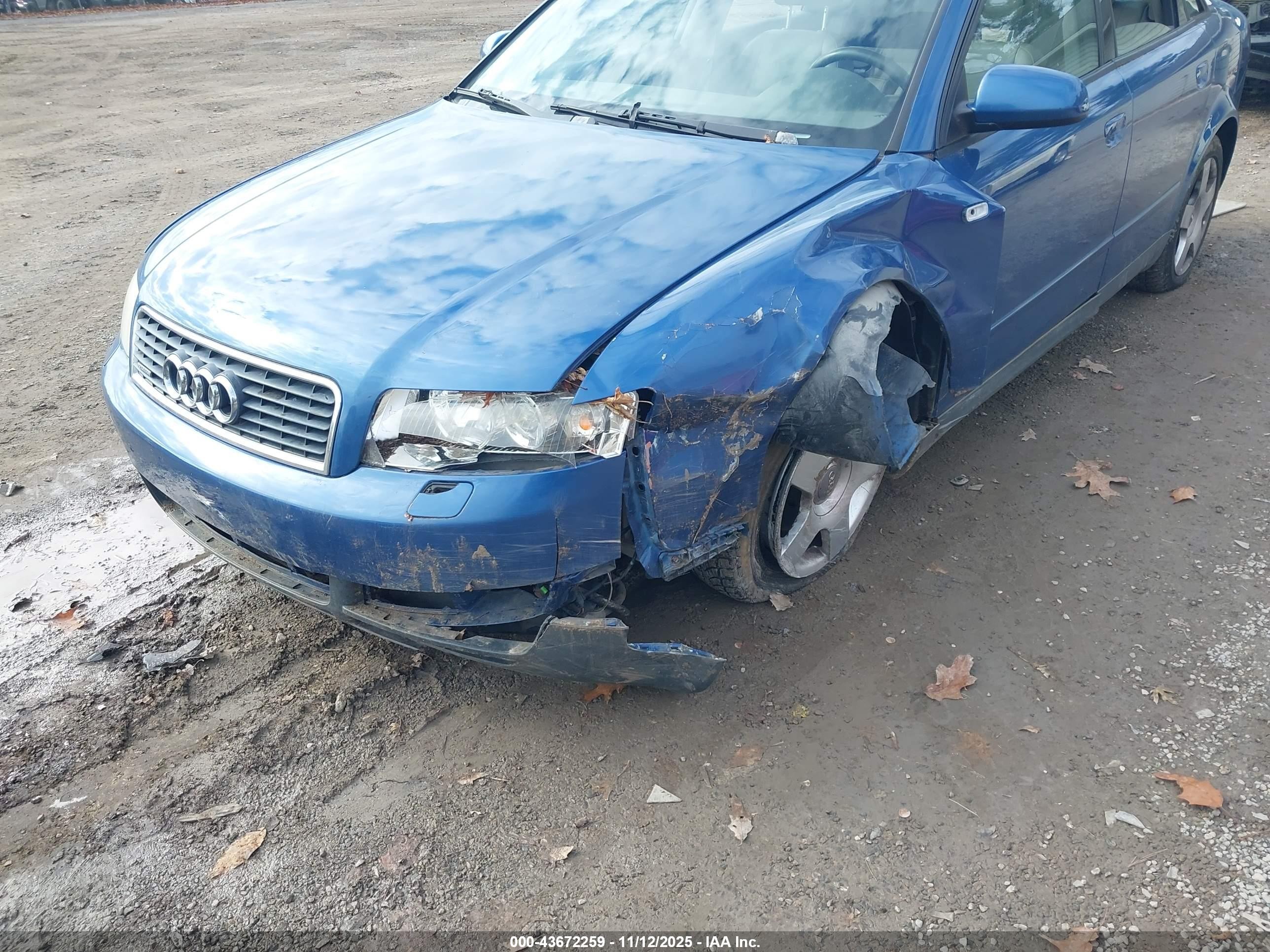 2002 Audi A4 1.8t Blue vin: WAULC68E12A040296