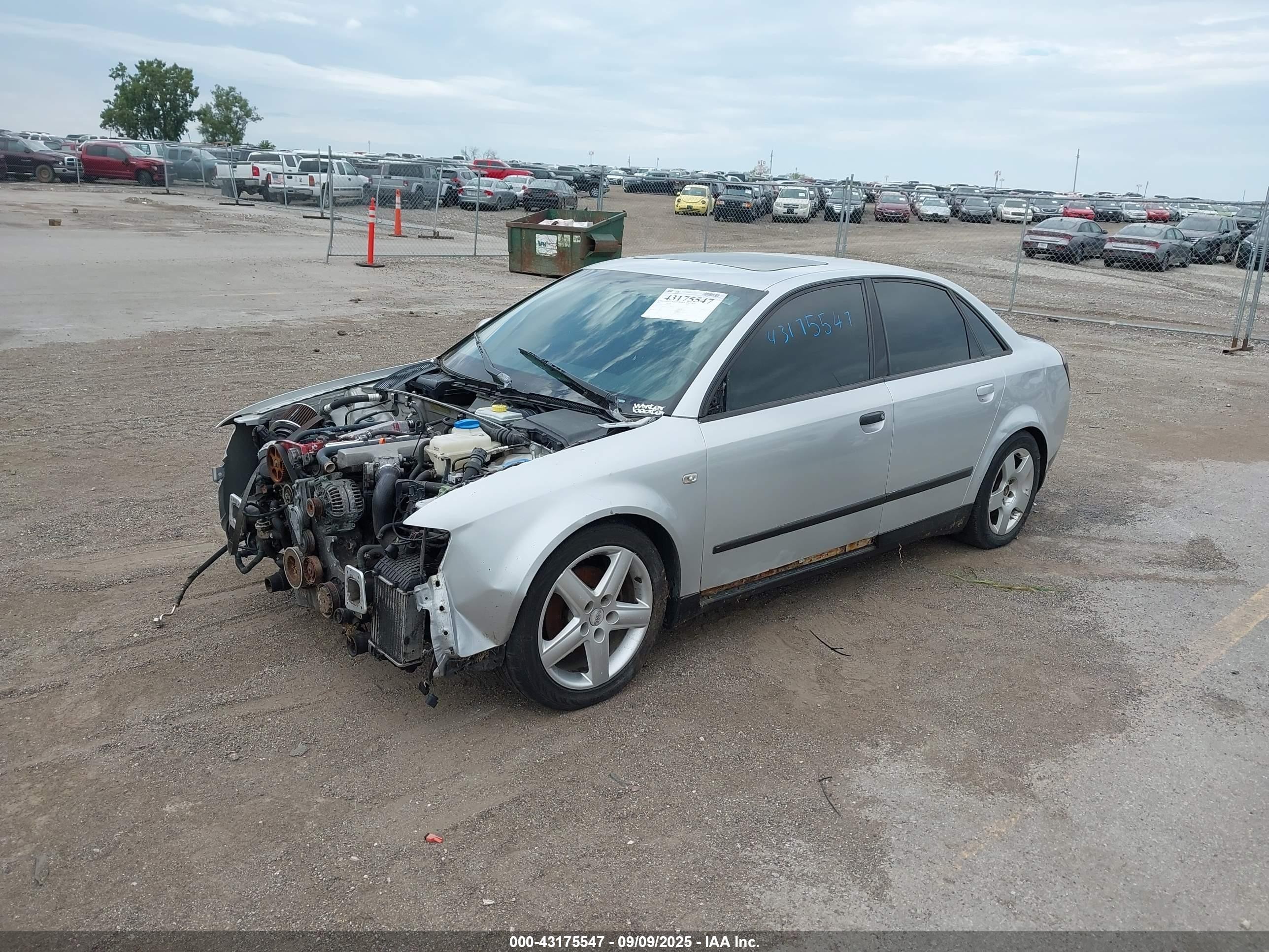 2002 Audi A4 1.8t Silver vin: WAULC68E42A041765