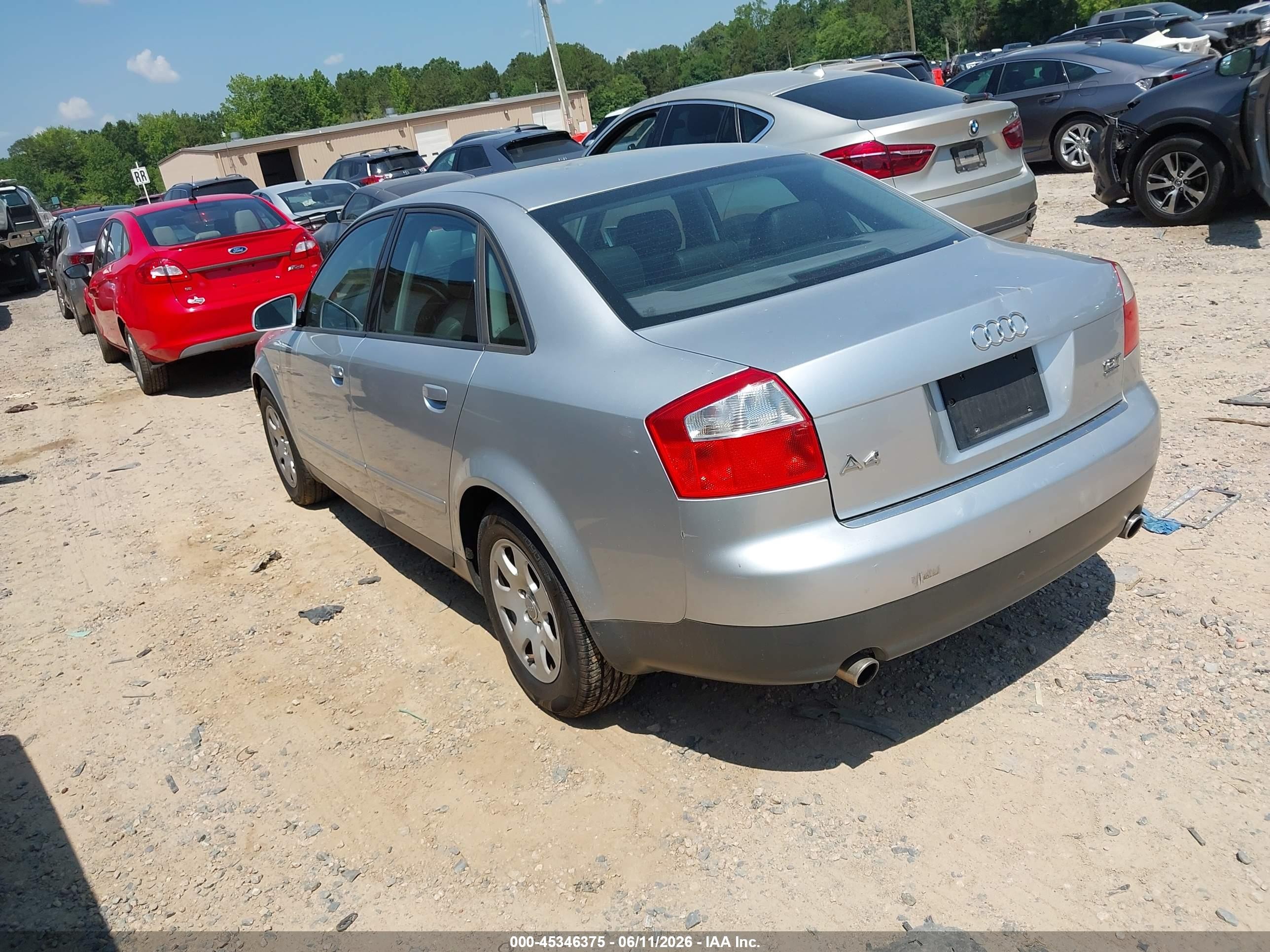 2003 Audi A4 1.8t Silver vin: WAULC68E43A159381