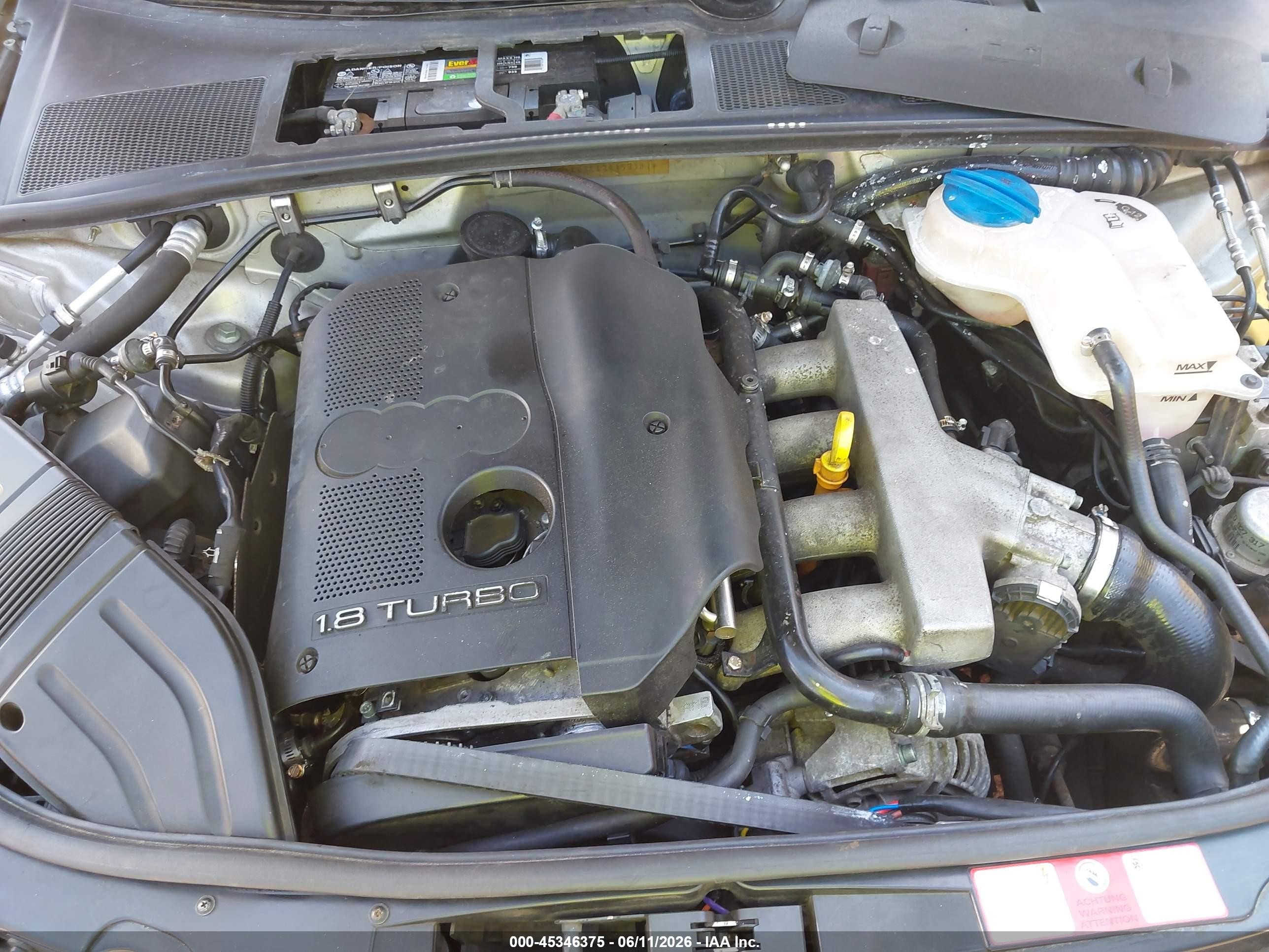 2003 Audi A4 1.8t Silver vin: WAULC68E43A159381