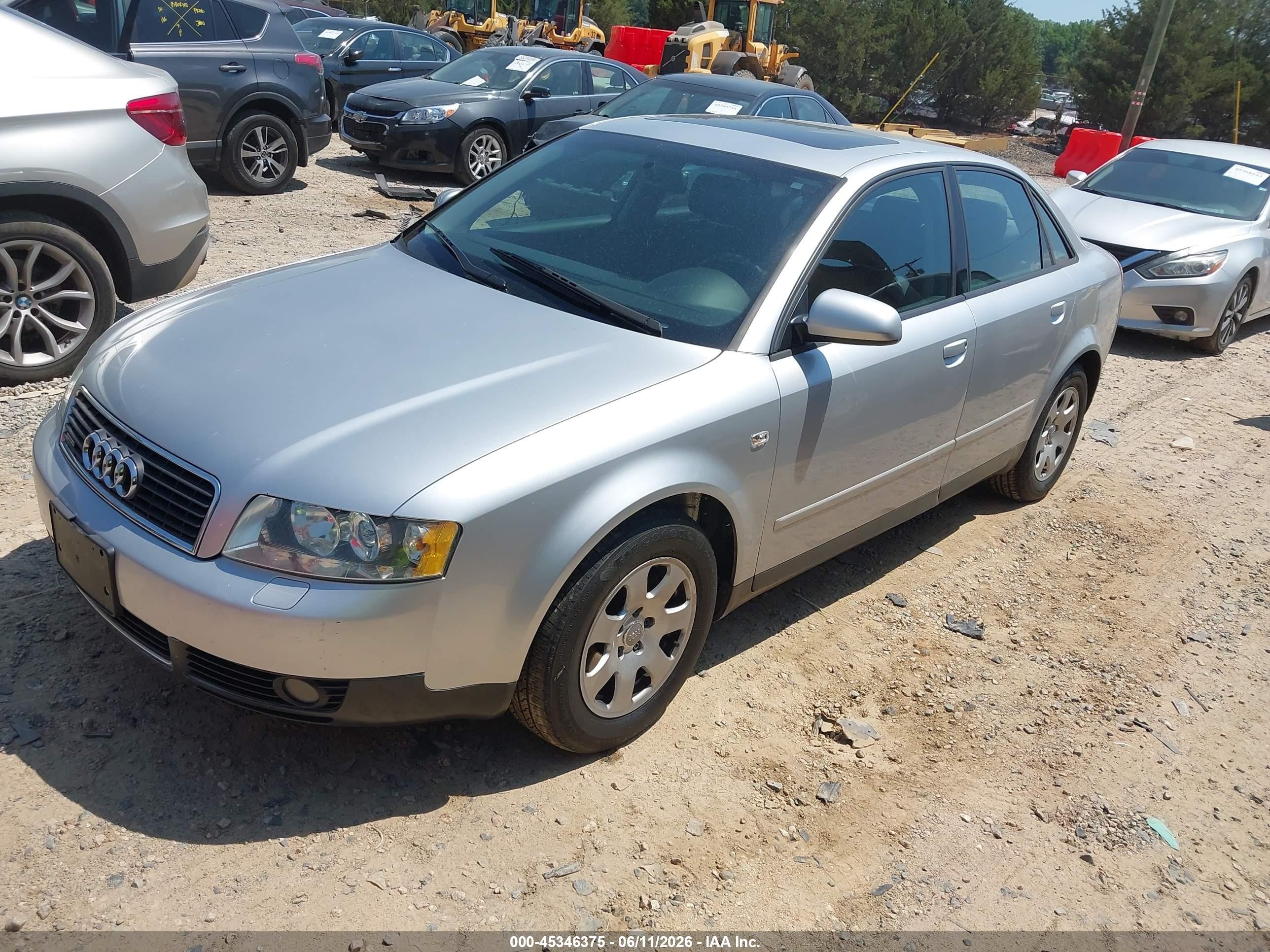 2003 Audi A4 1.8t Silver vin: WAULC68E43A159381