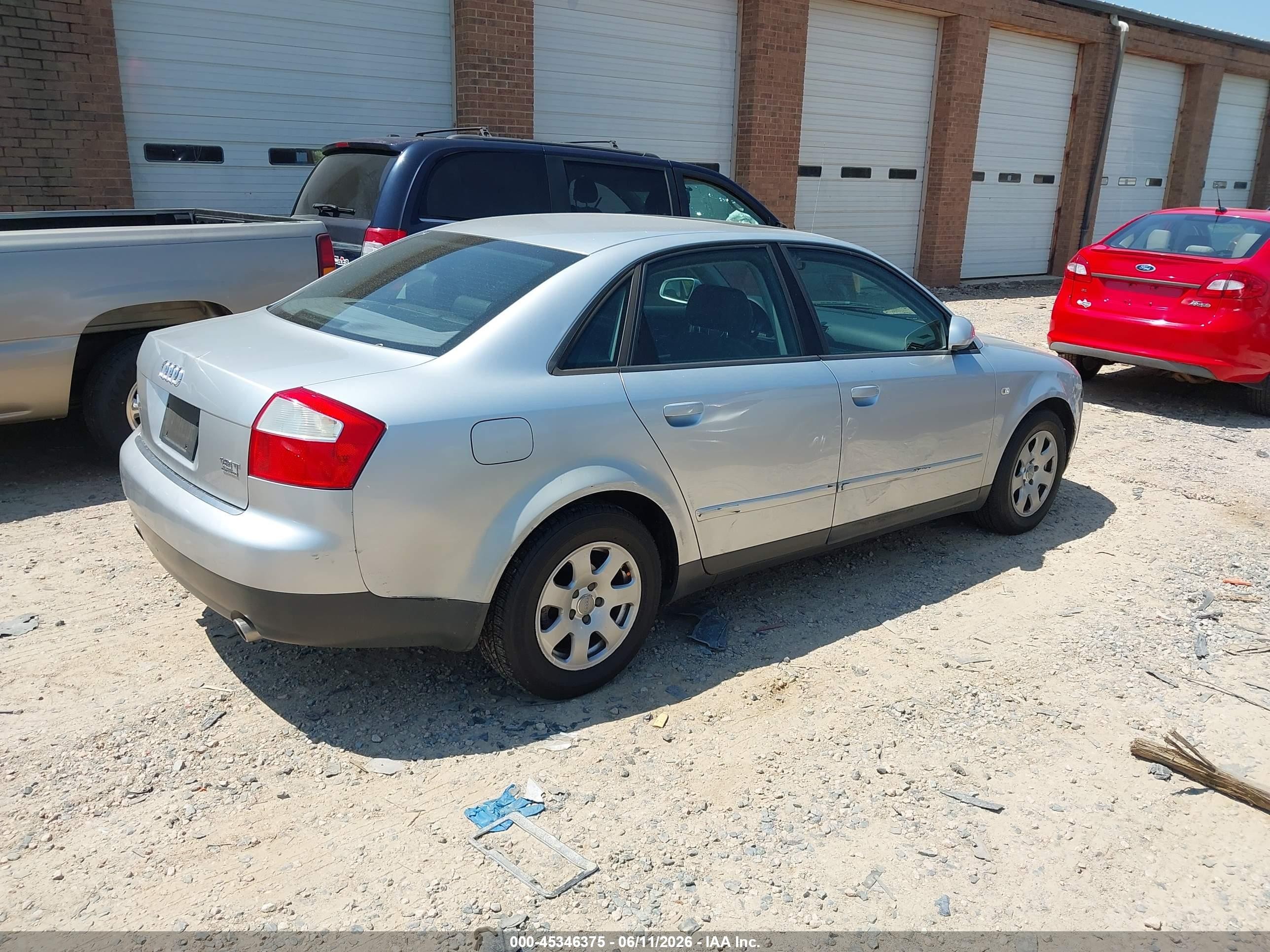 2003 Audi A4 1.8t Silver vin: WAULC68E43A159381
