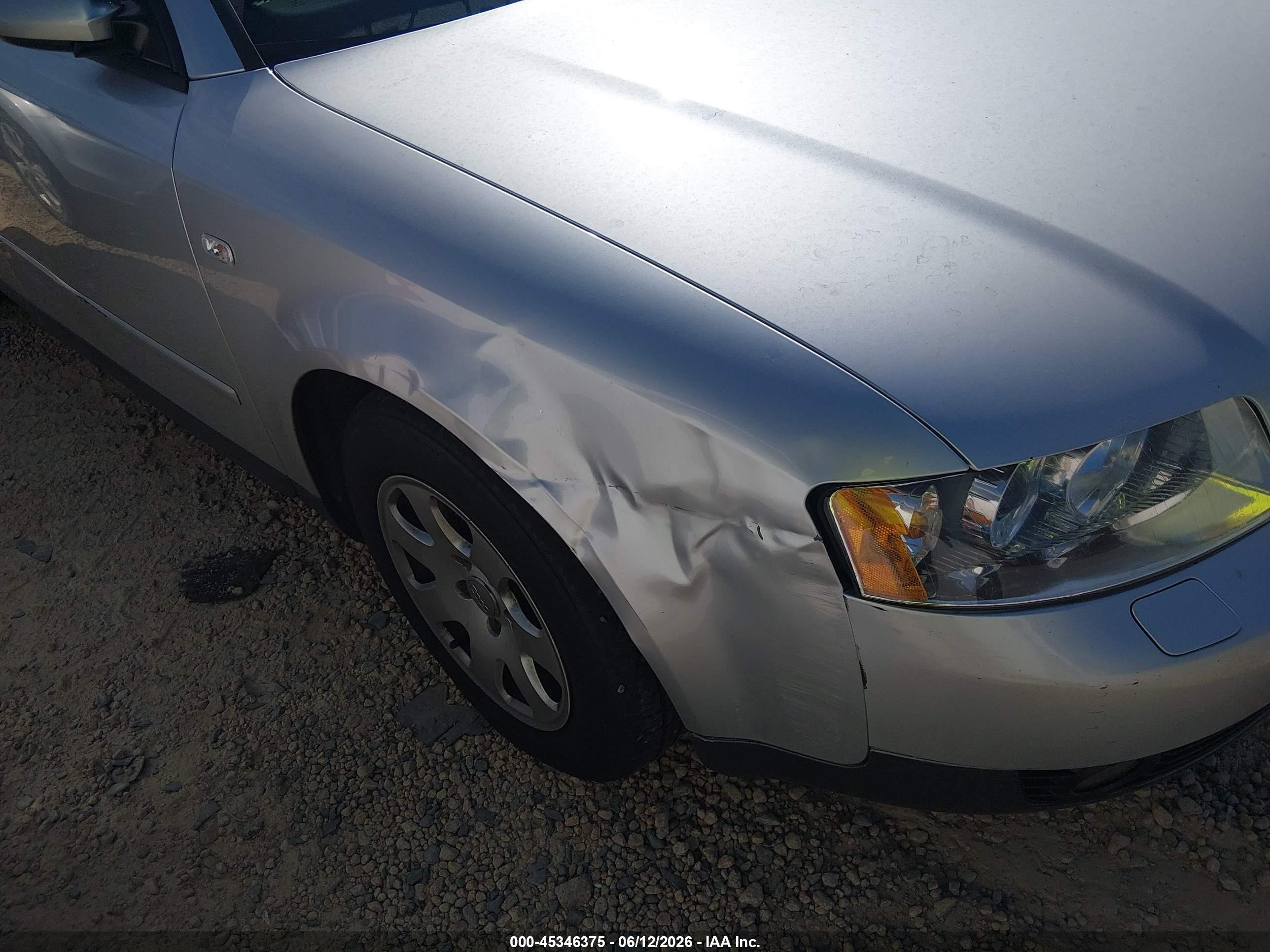 2003 Audi A4 1.8t Silver vin: WAULC68E43A159381