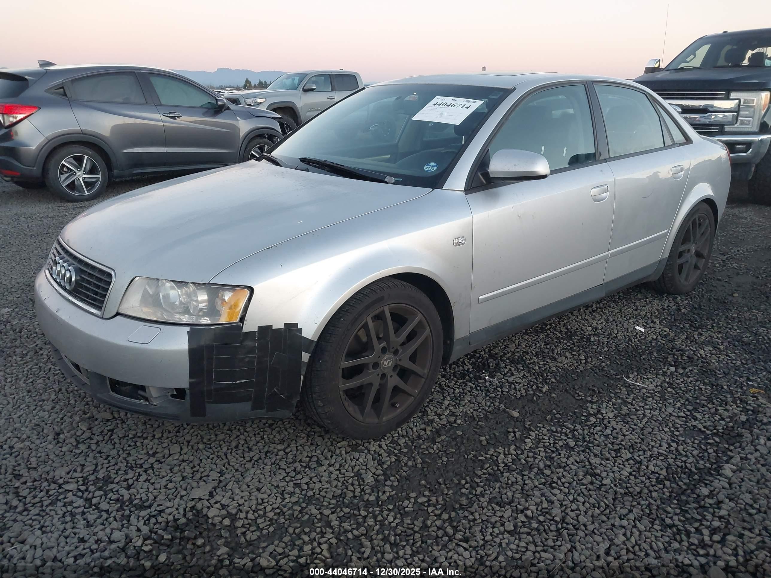 2002 Audi A4 1.8t Silver vin: WAULC68E52A307388