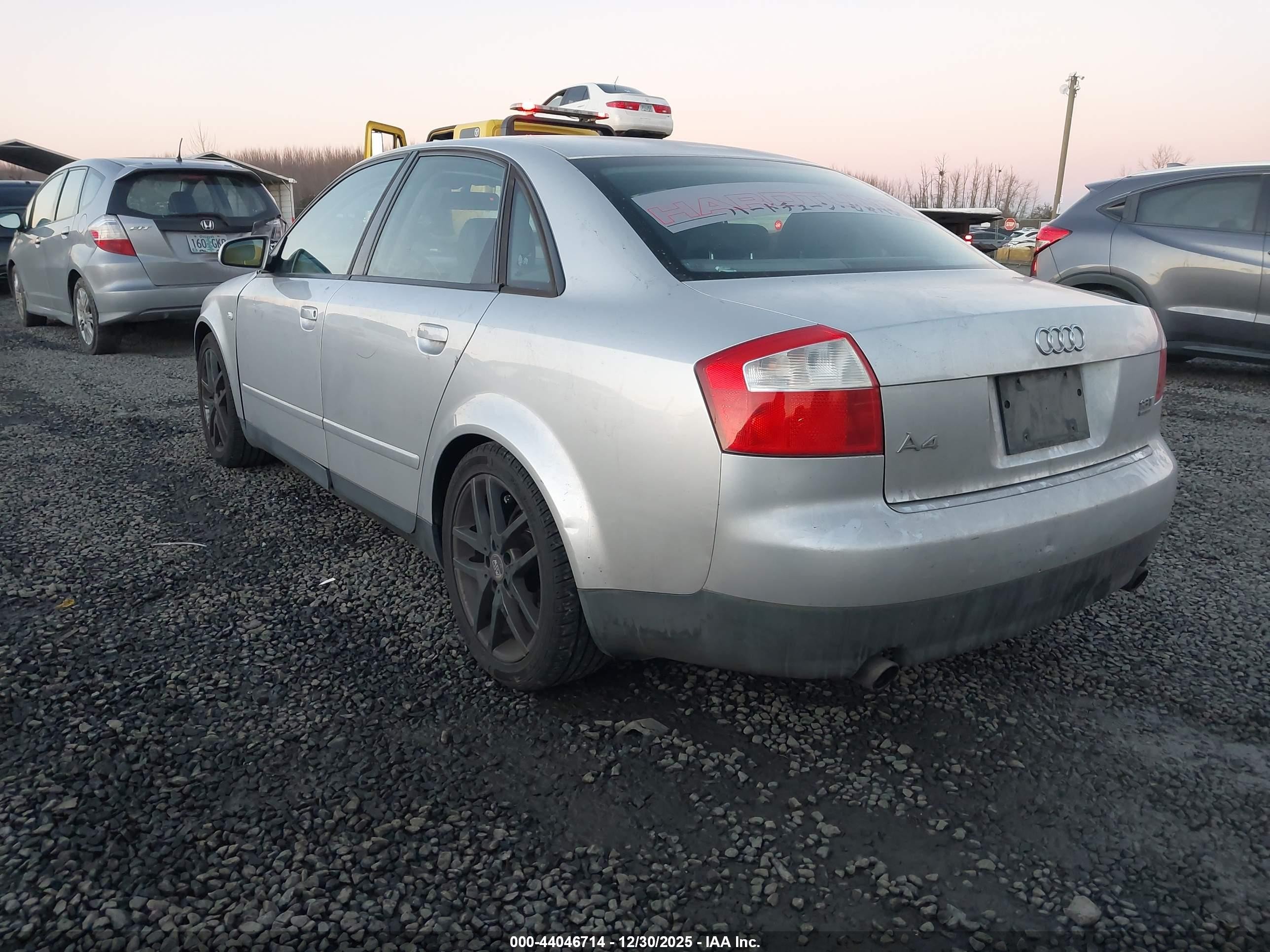 2002 Audi A4 1.8t Silver vin: WAULC68E52A307388