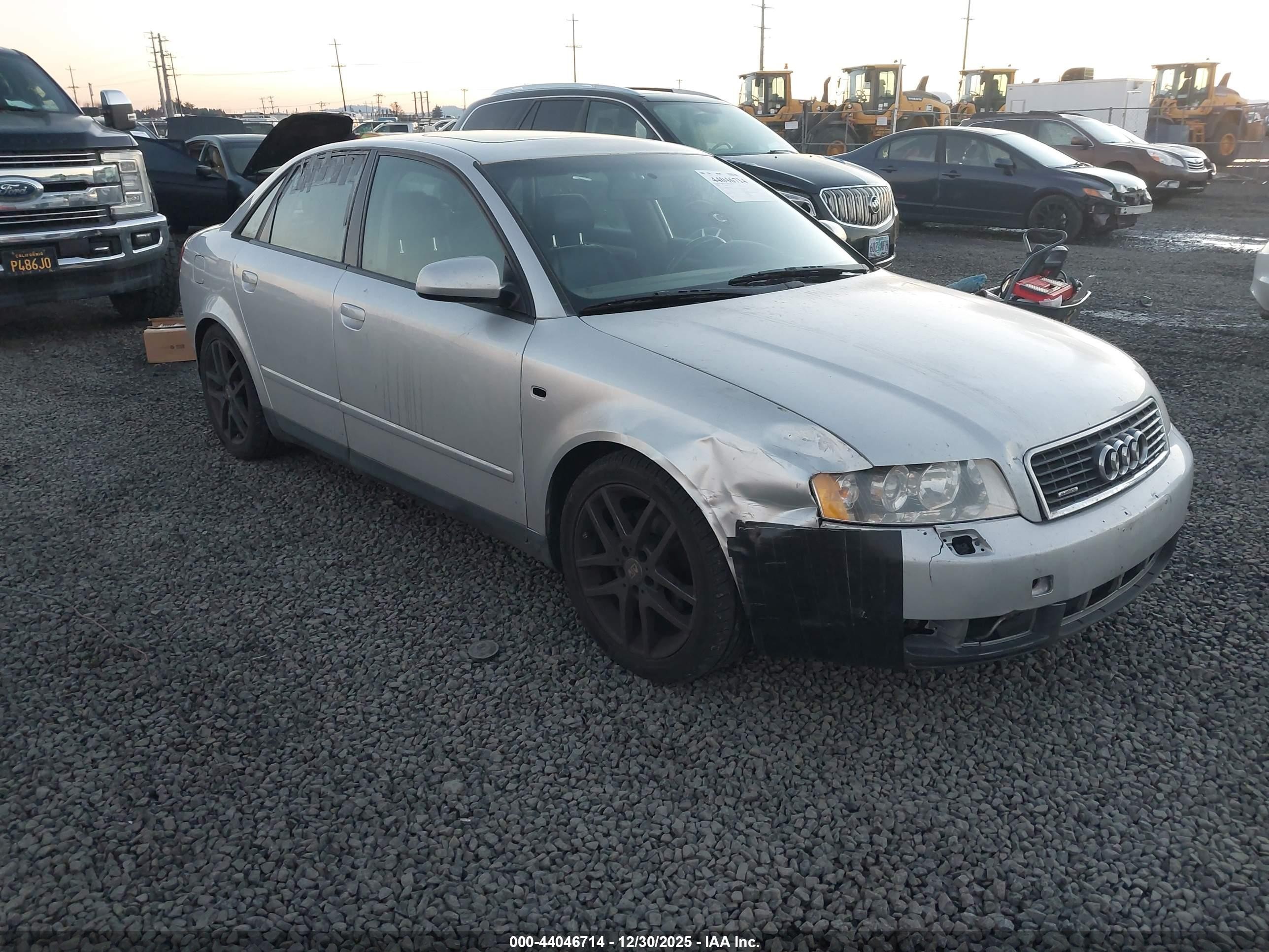 2002 Audi A4 1.8t Silver vin: WAULC68E52A307388