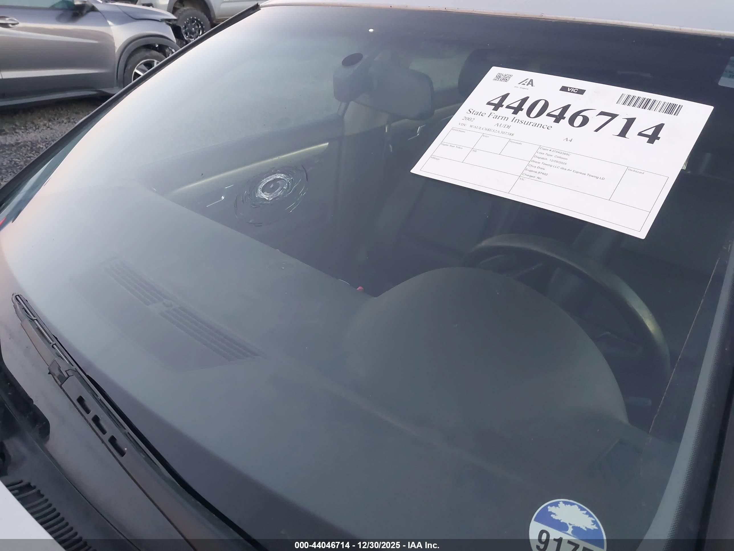 2002 Audi A4 1.8t Silver vin: WAULC68E52A307388