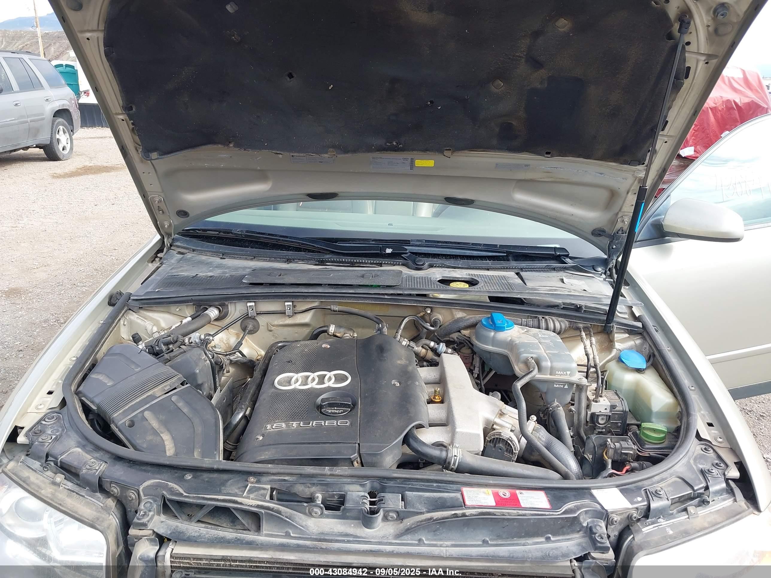 2002 Audi A4 1.8t Gray vin: WAULC68E52A308931