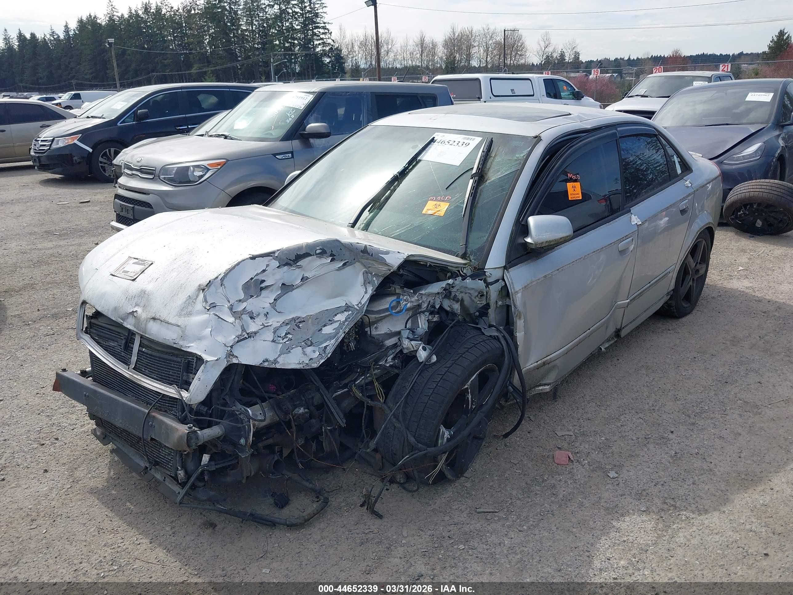 2002 Audi A4 1.8t Silver vin: WAULC68E52A313482