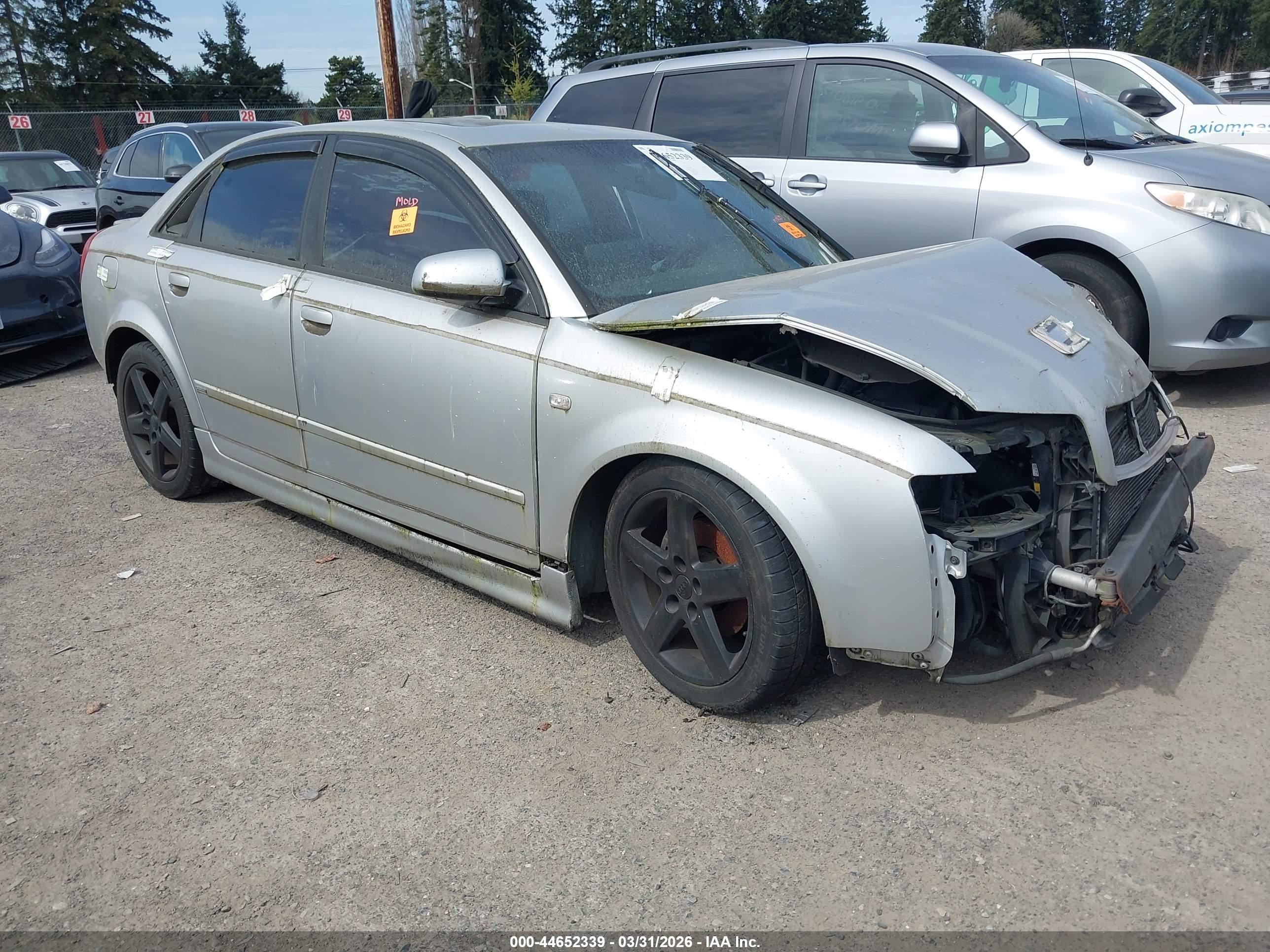 2002 Audi A4 1.8t Silver vin: WAULC68E52A313482