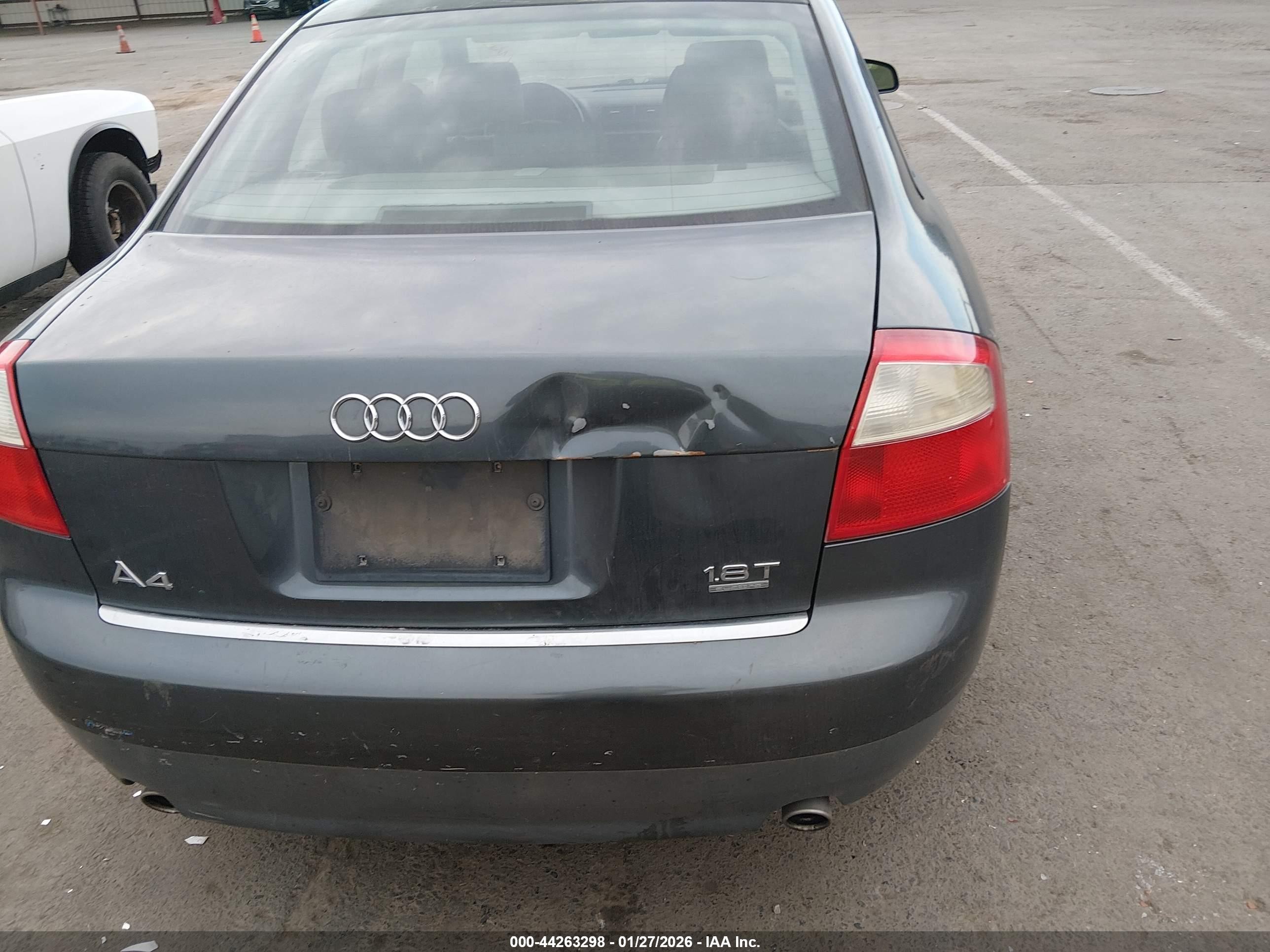 2002 Audi A4 1.8t Gray vin: WAULC68E62A228974