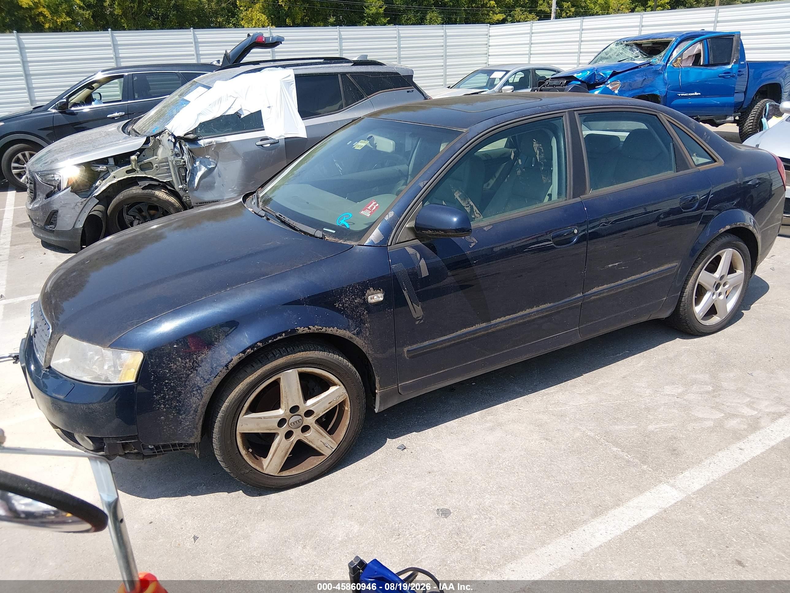 2004 Audi A4 1.8t Blue vin: WAULC68E64A202989