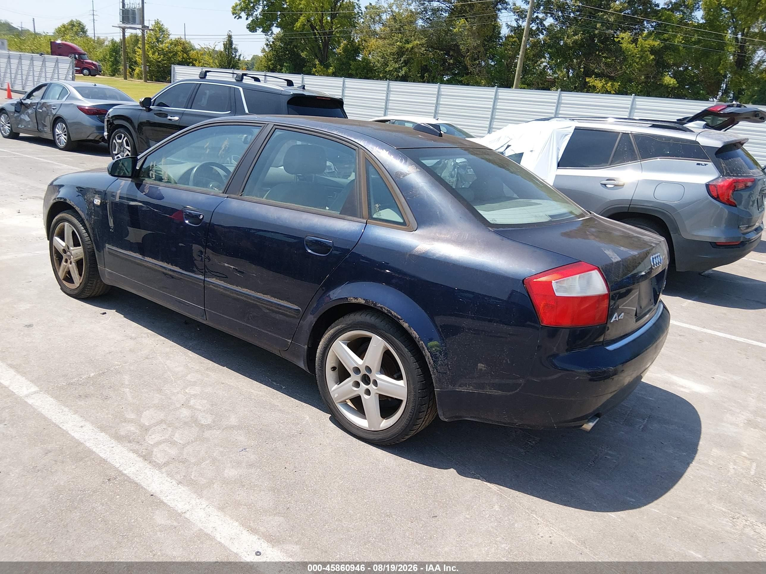 2004 Audi A4 1.8t Blue vin: WAULC68E64A202989
