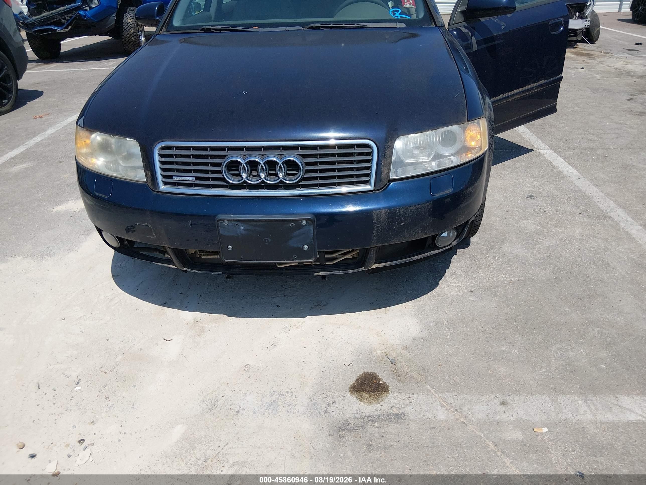 2004 Audi A4 1.8t Blue vin: WAULC68E64A202989