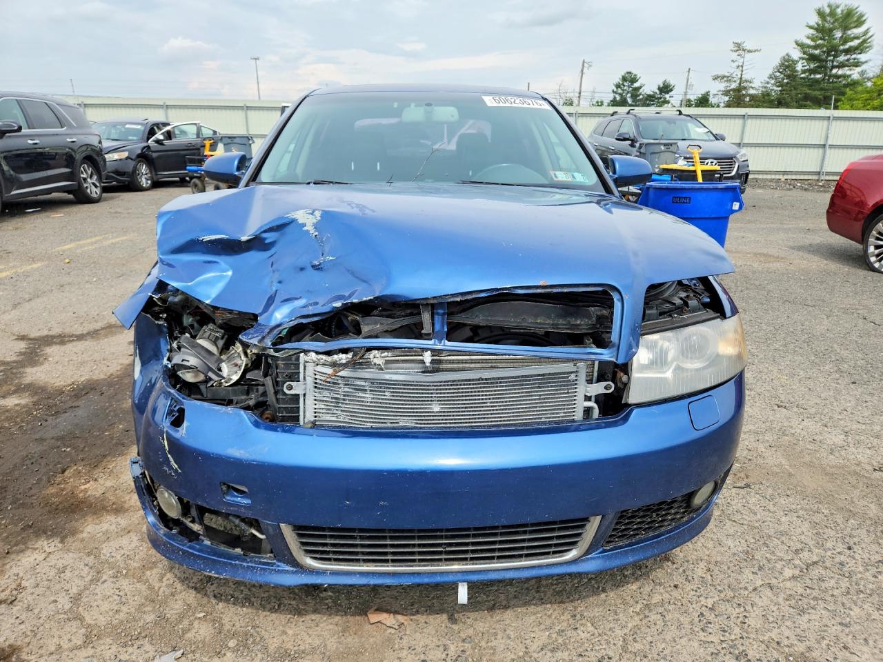 2005 Audi A4 1.8t Quattro Blue vin: WAULC68E75A068690