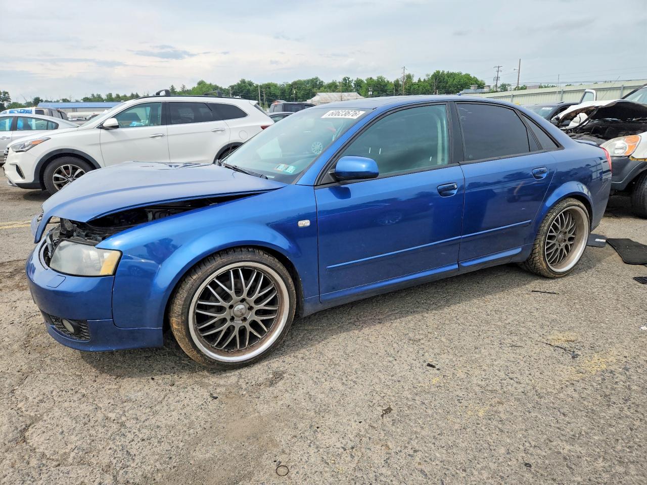 2005 Audi A4 1.8t Quattro Blue vin: WAULC68E75A068690