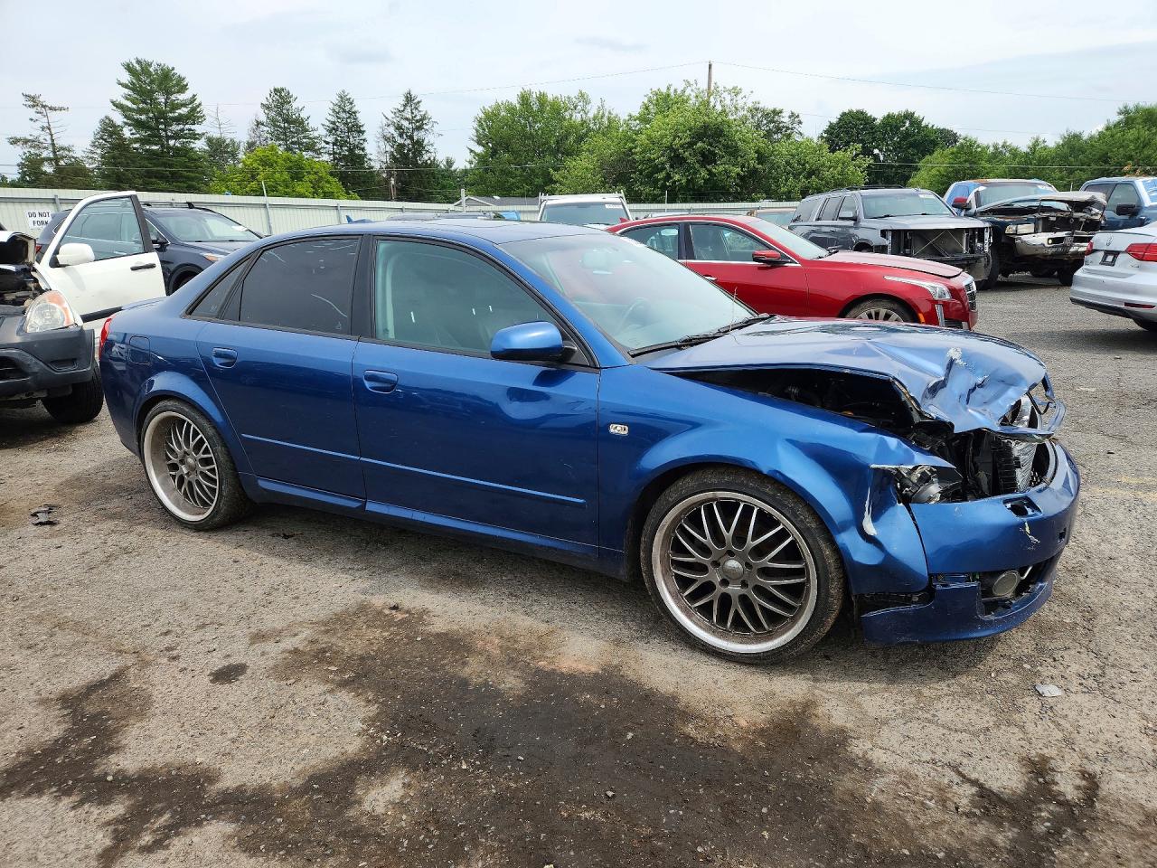 2005 Audi A4 1.8t Quattro Blue vin: WAULC68E75A068690