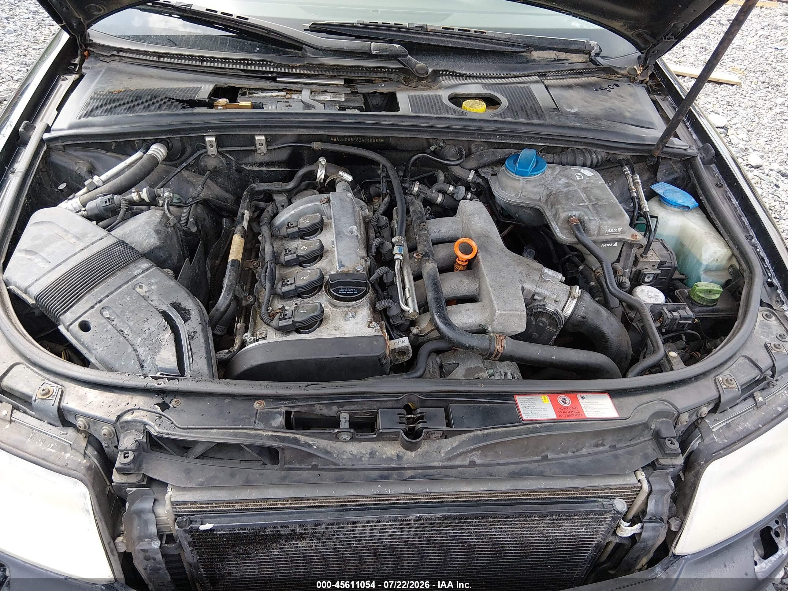 2002 Audi A4 1.8t Black vin: WAULC68E82A110683
