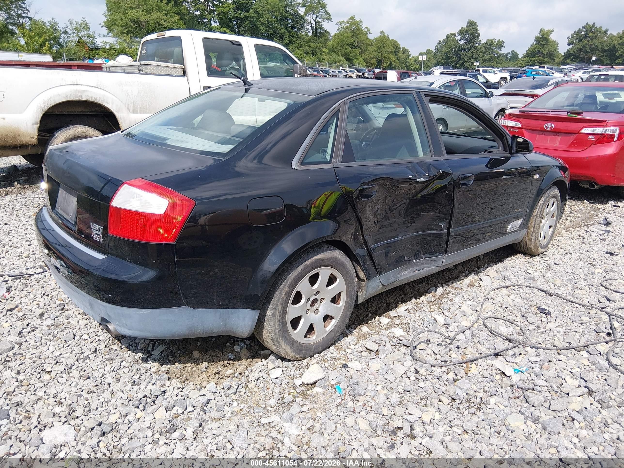 2002 Audi A4 1.8t Black vin: WAULC68E82A110683