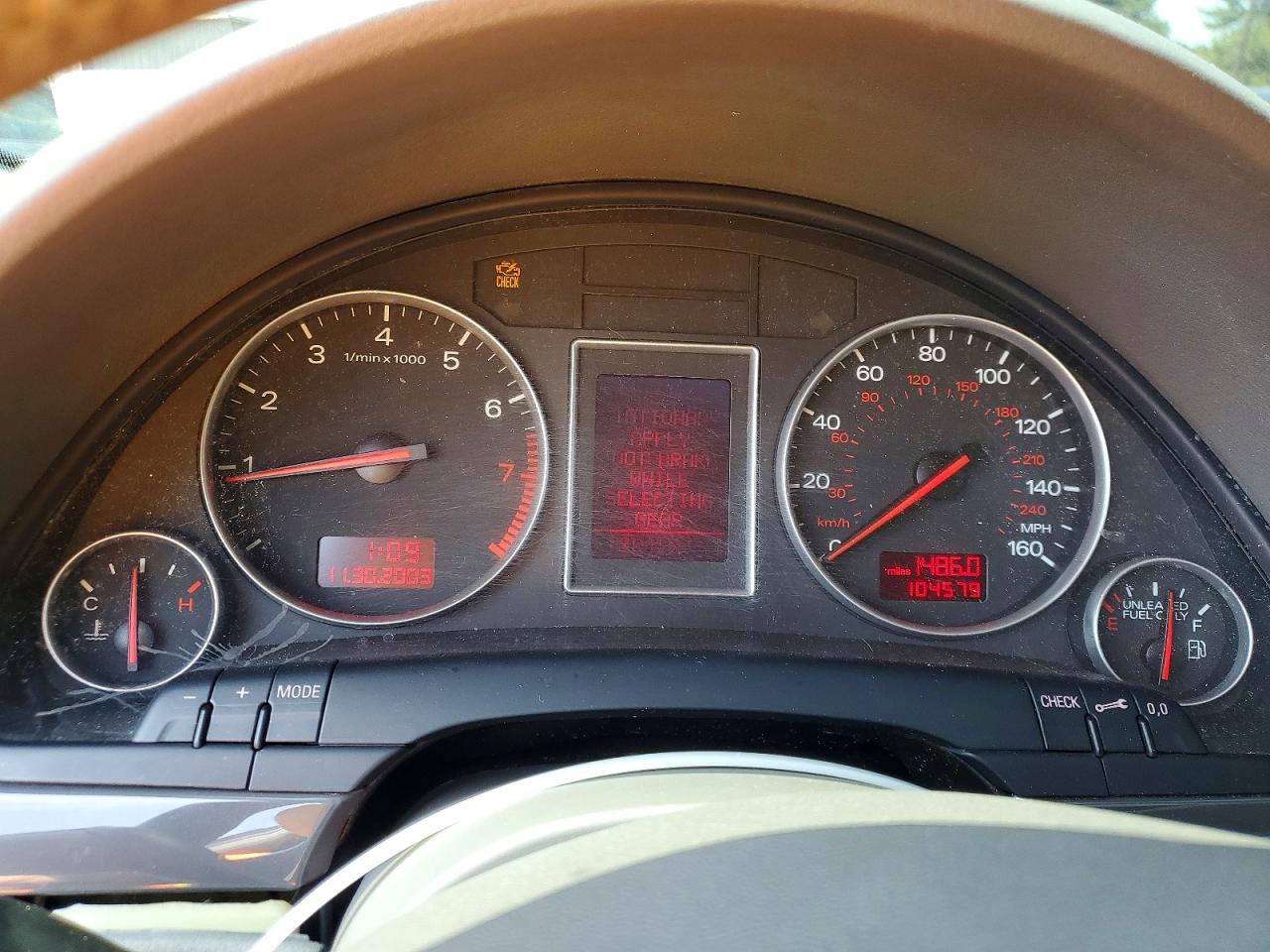 2005 Audi A4 1.8t Quattro Gray vin: WAULC68E95A026537