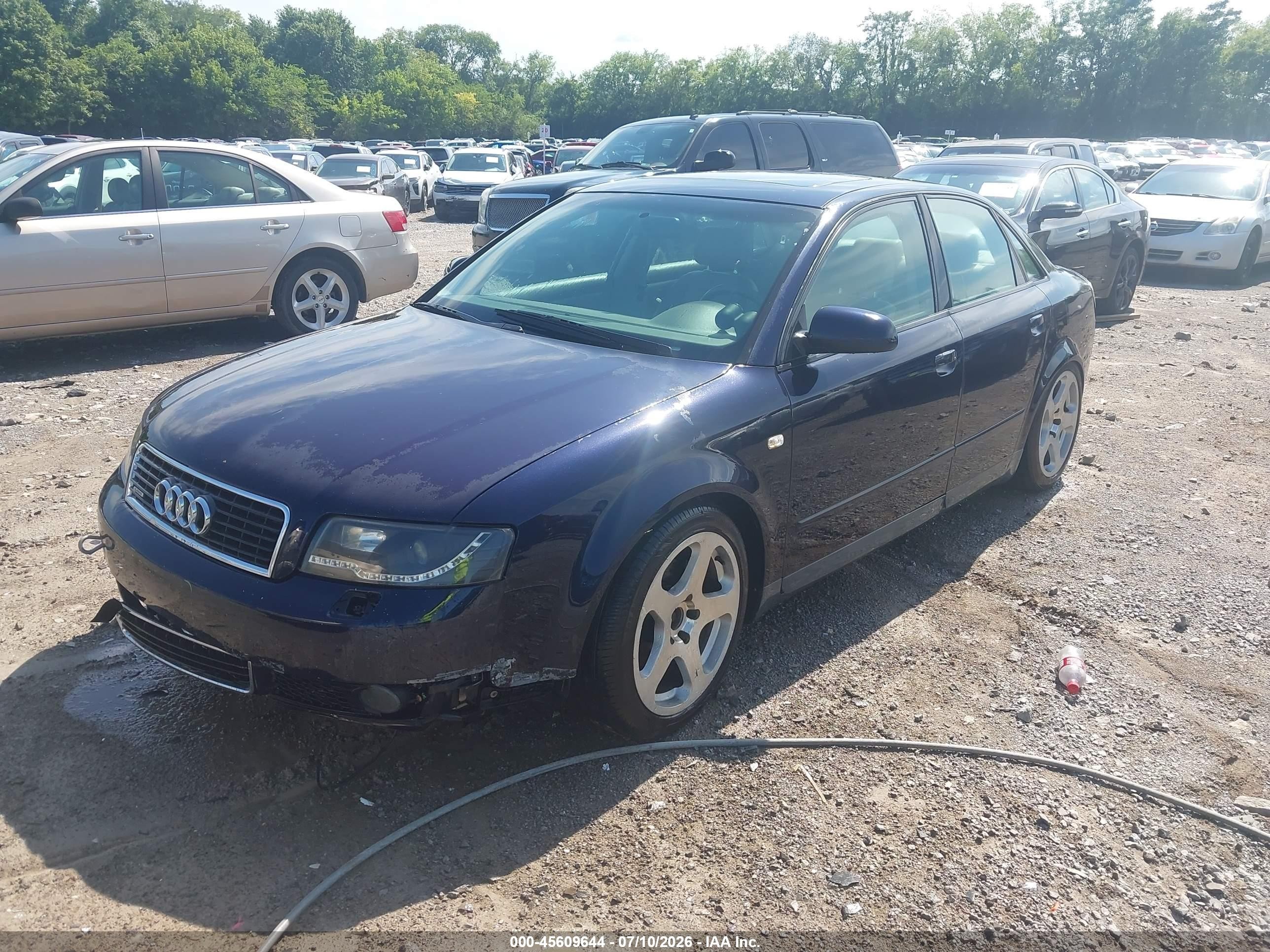 2002 Audi A4 1.8t Blue vin: WAULC68EX2A187734