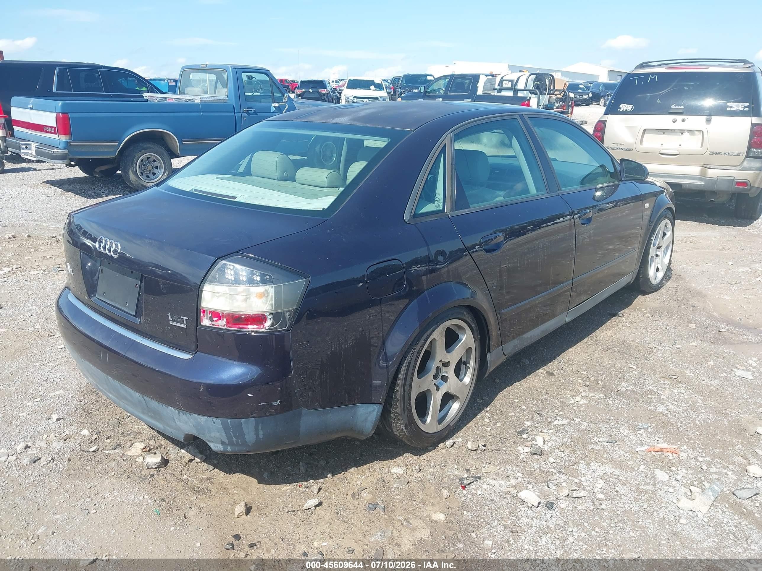 2002 Audi A4 1.8t Blue vin: WAULC68EX2A187734