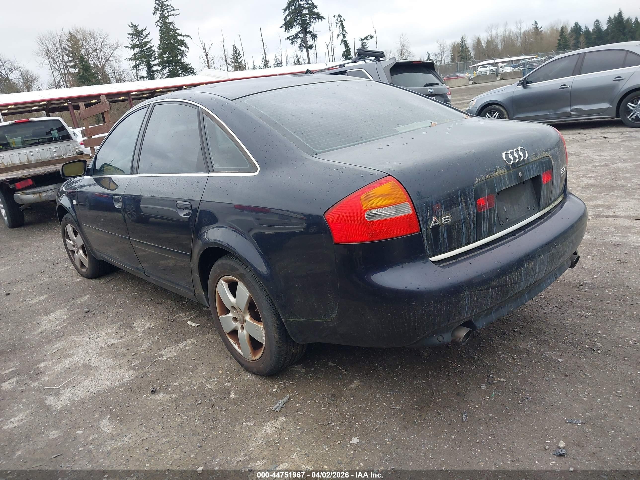 2002 Audi A6 2.7t Blue vin: WAULD64B02N099602