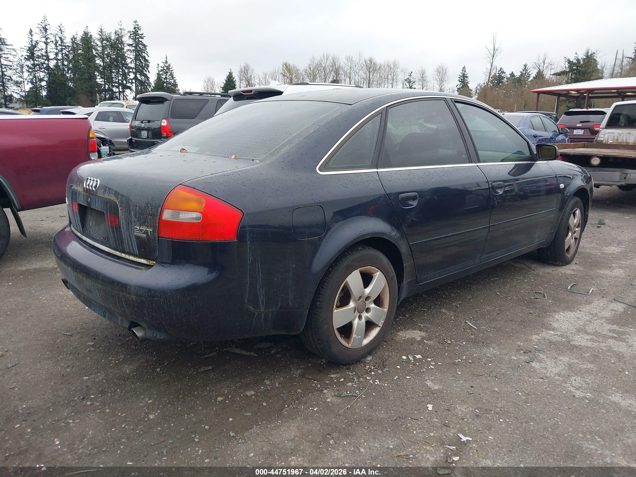 2002 Audi A6 2.7t Blue vin: WAULD64B02N099602