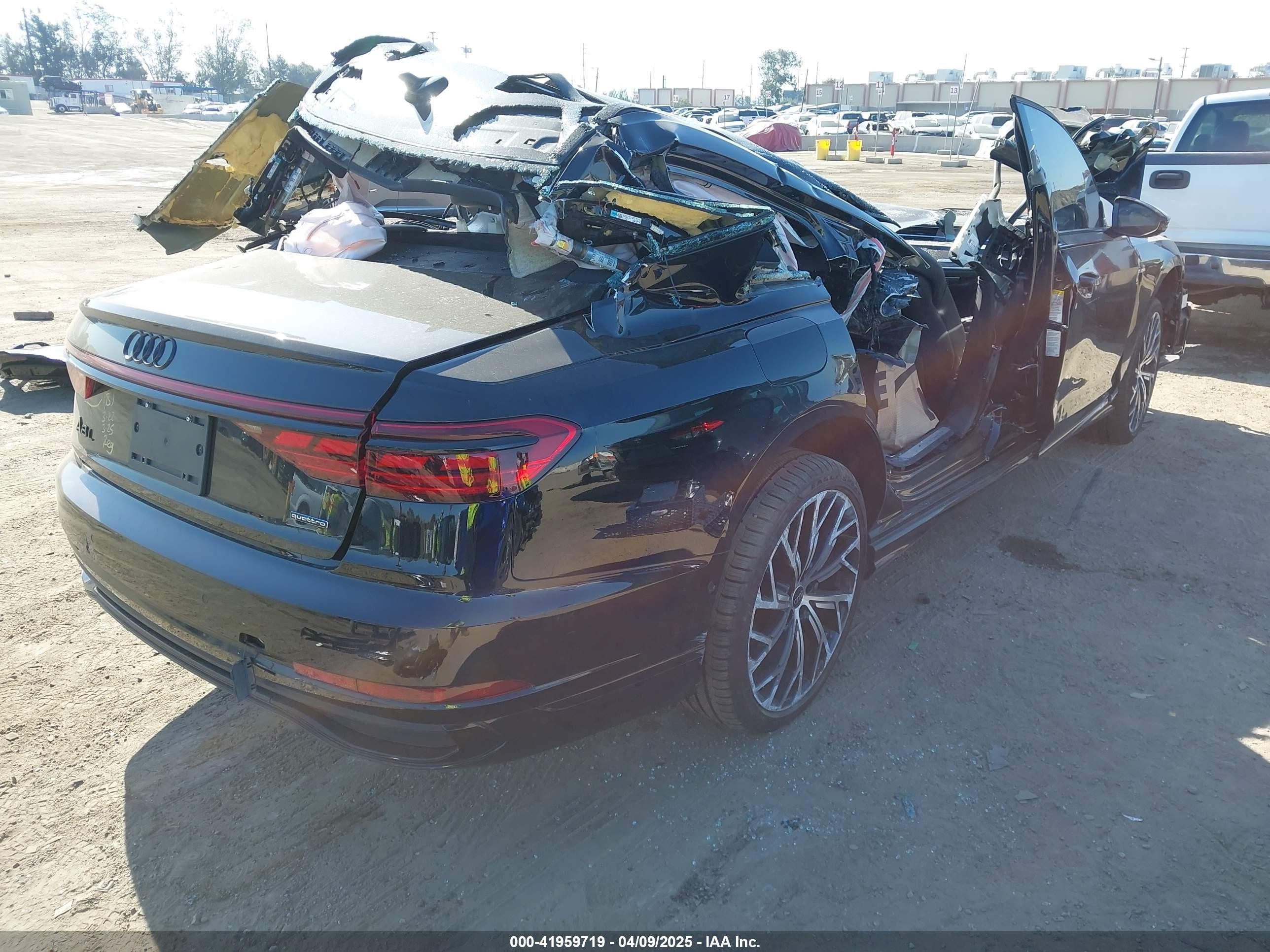 2024 Audi A8 L 55 Tfsi Quattro Tiptronic Black vin: WAULDAF86RN005110